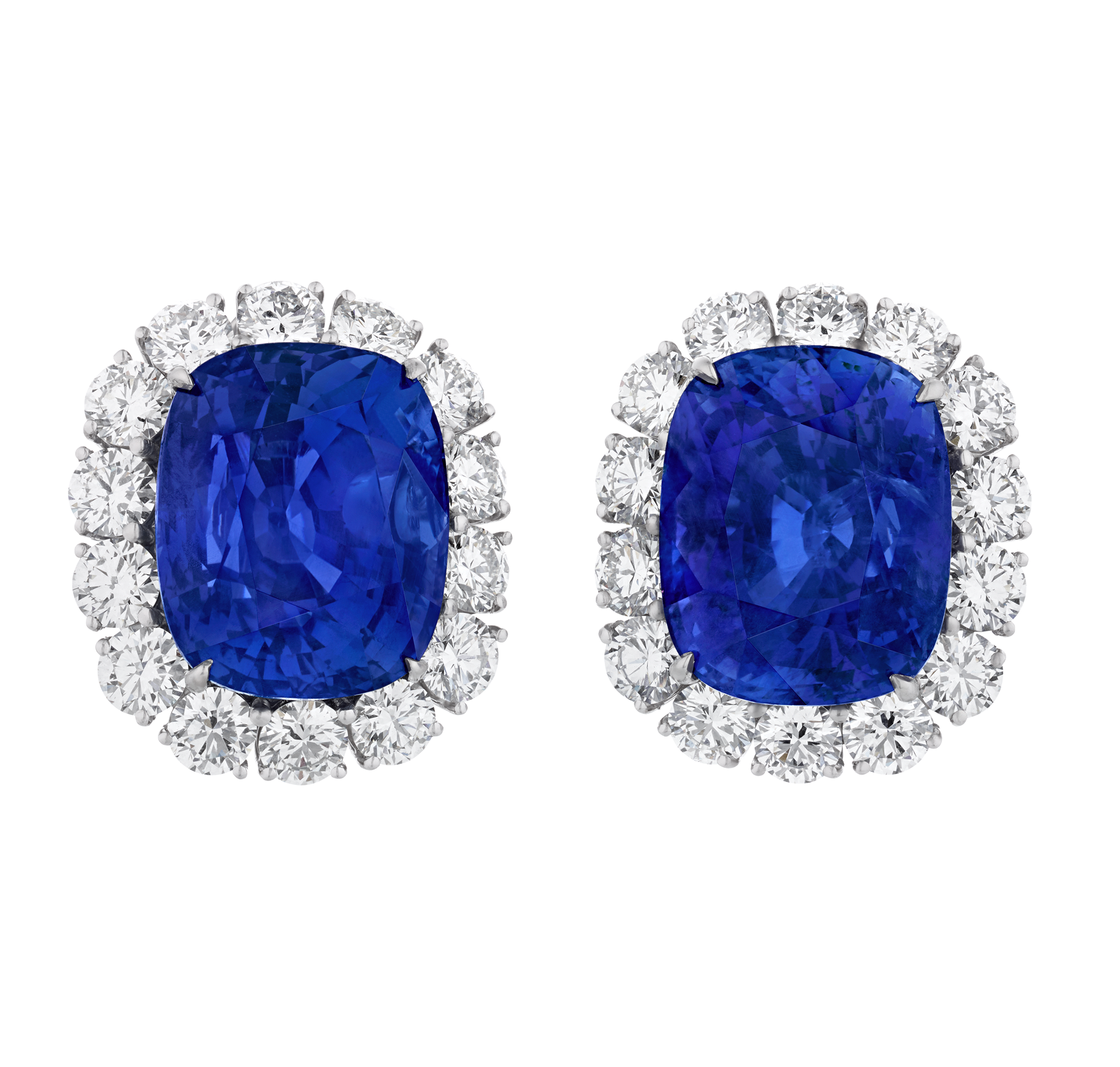 Cartier Ceylon Sapphire Earrings, 50.75 carats