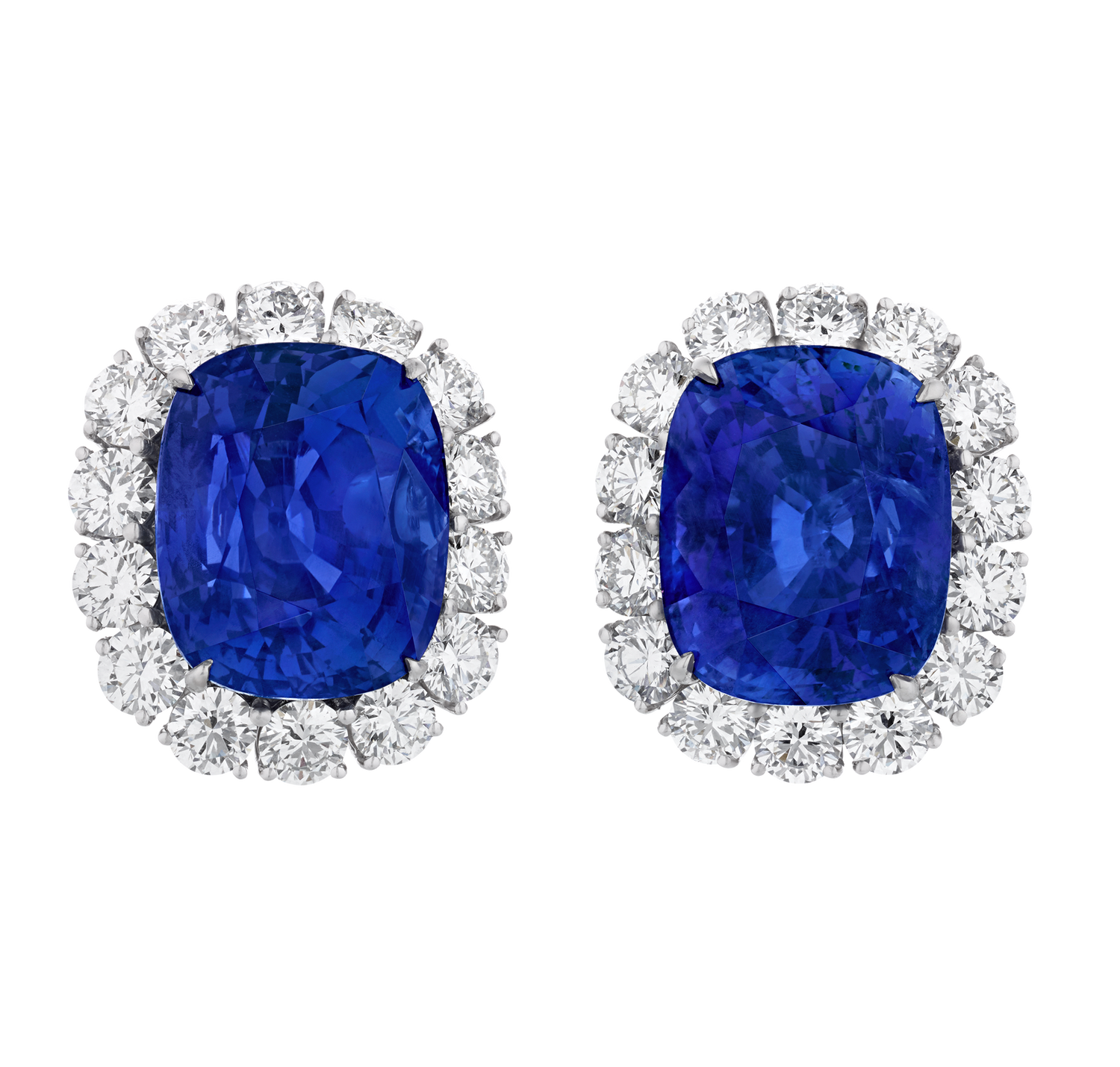 Cartier Ceylon Sapphire Earrings, 50.75 carats