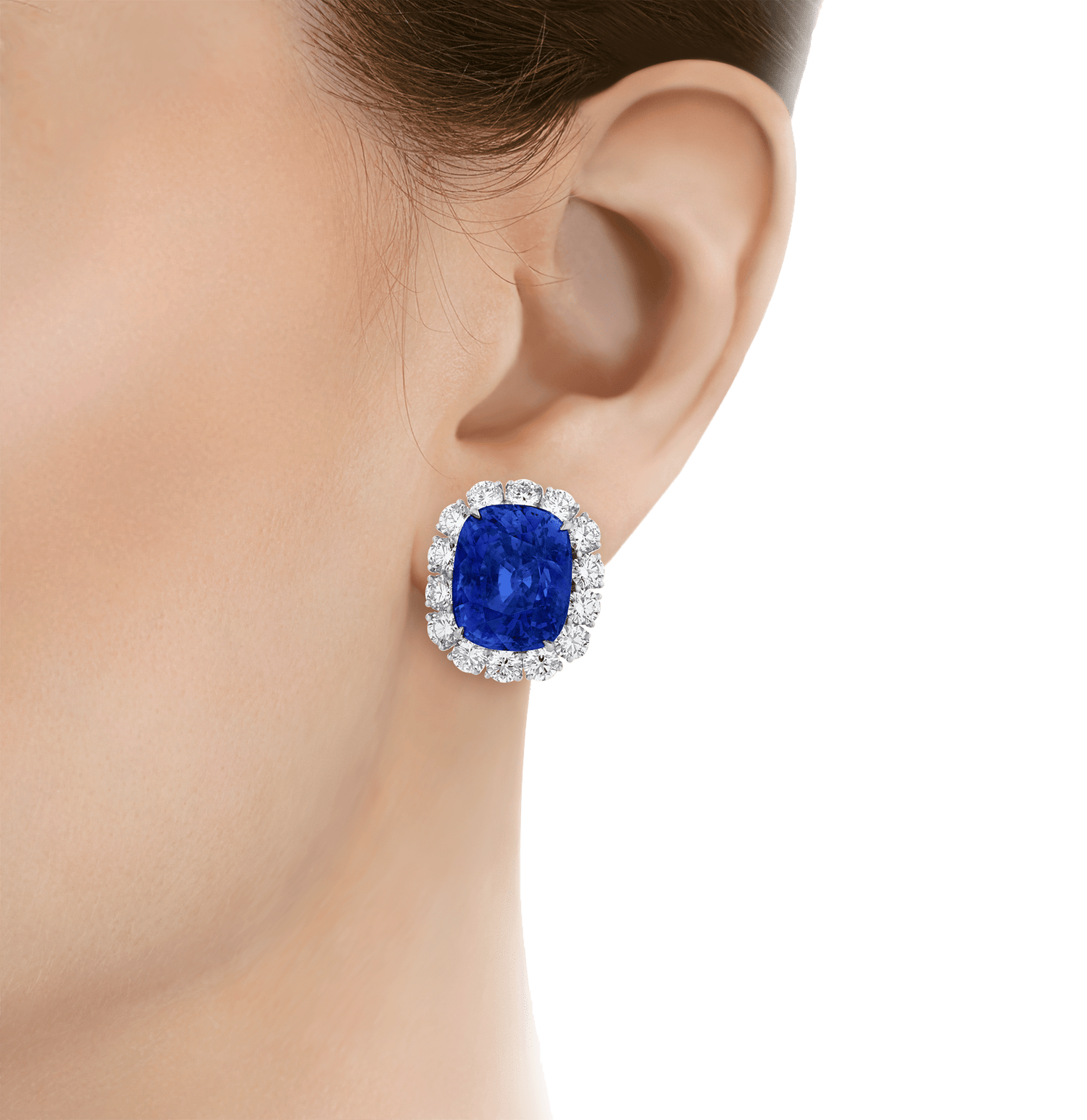 Cartier Ceylon Sapphire Earrings, 50.75 carats