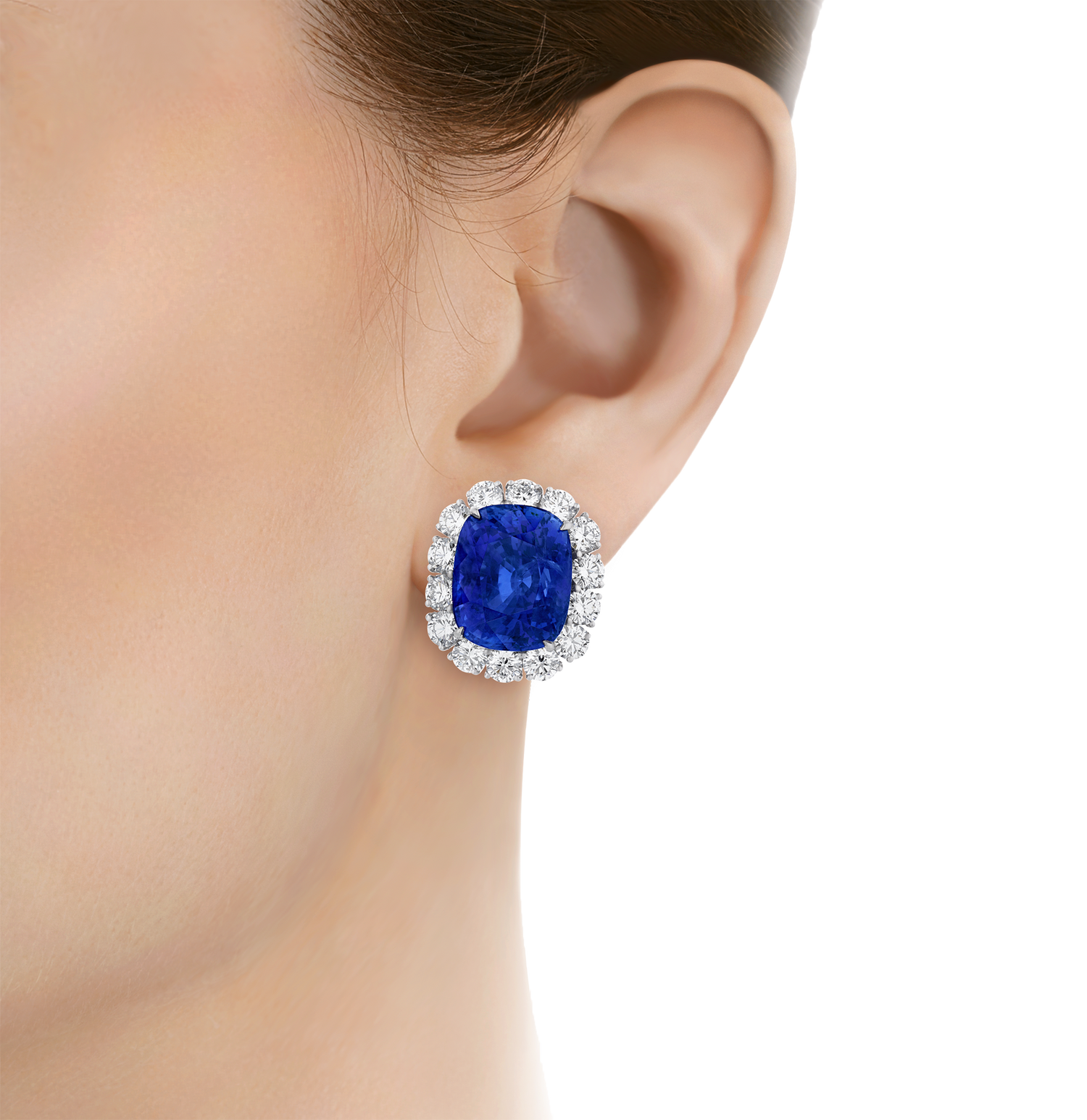 Cartier Ceylon Sapphire Earrings, 50.75 carats