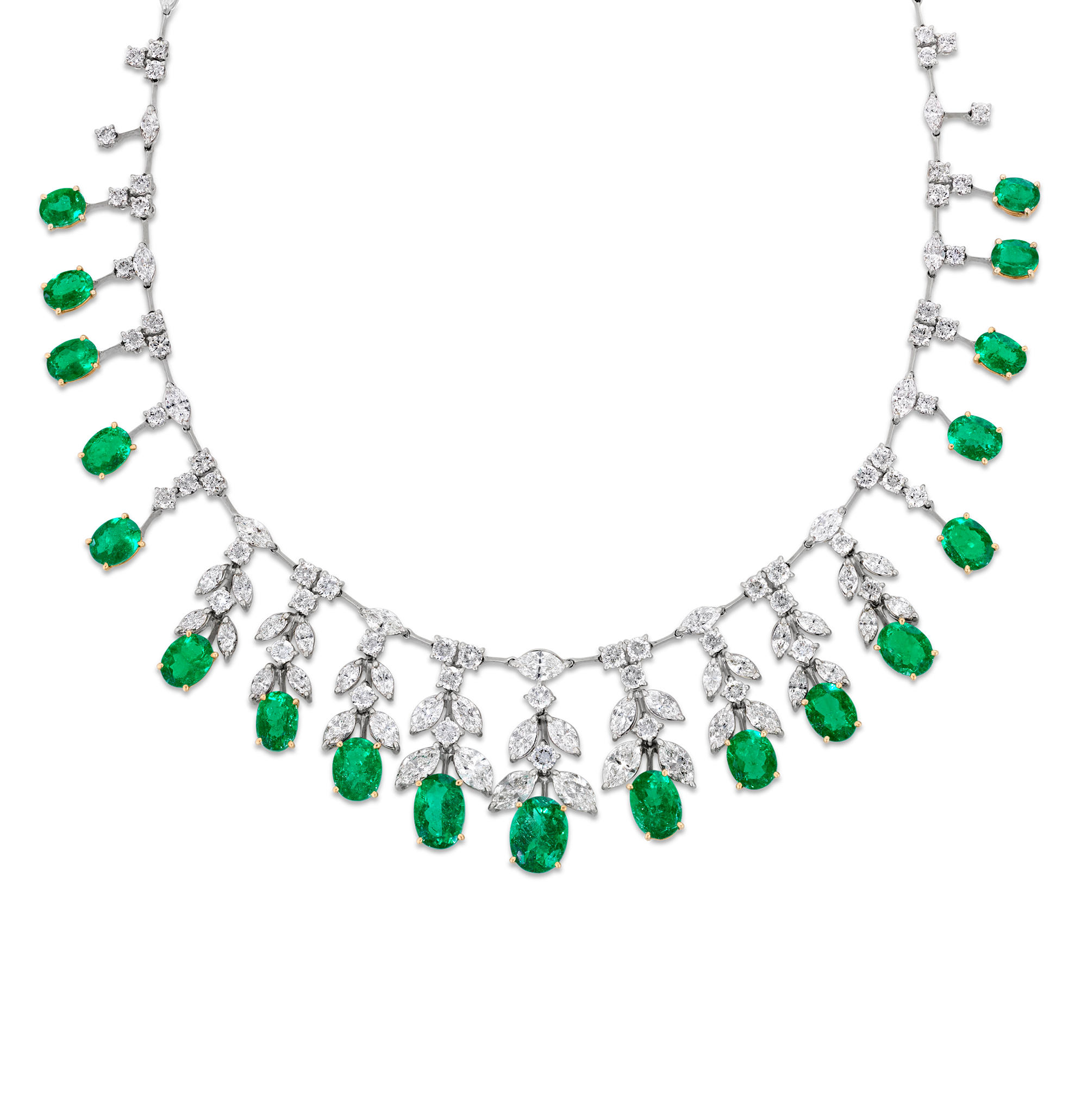 Colombian Emerald Necklace, 24.37 carats