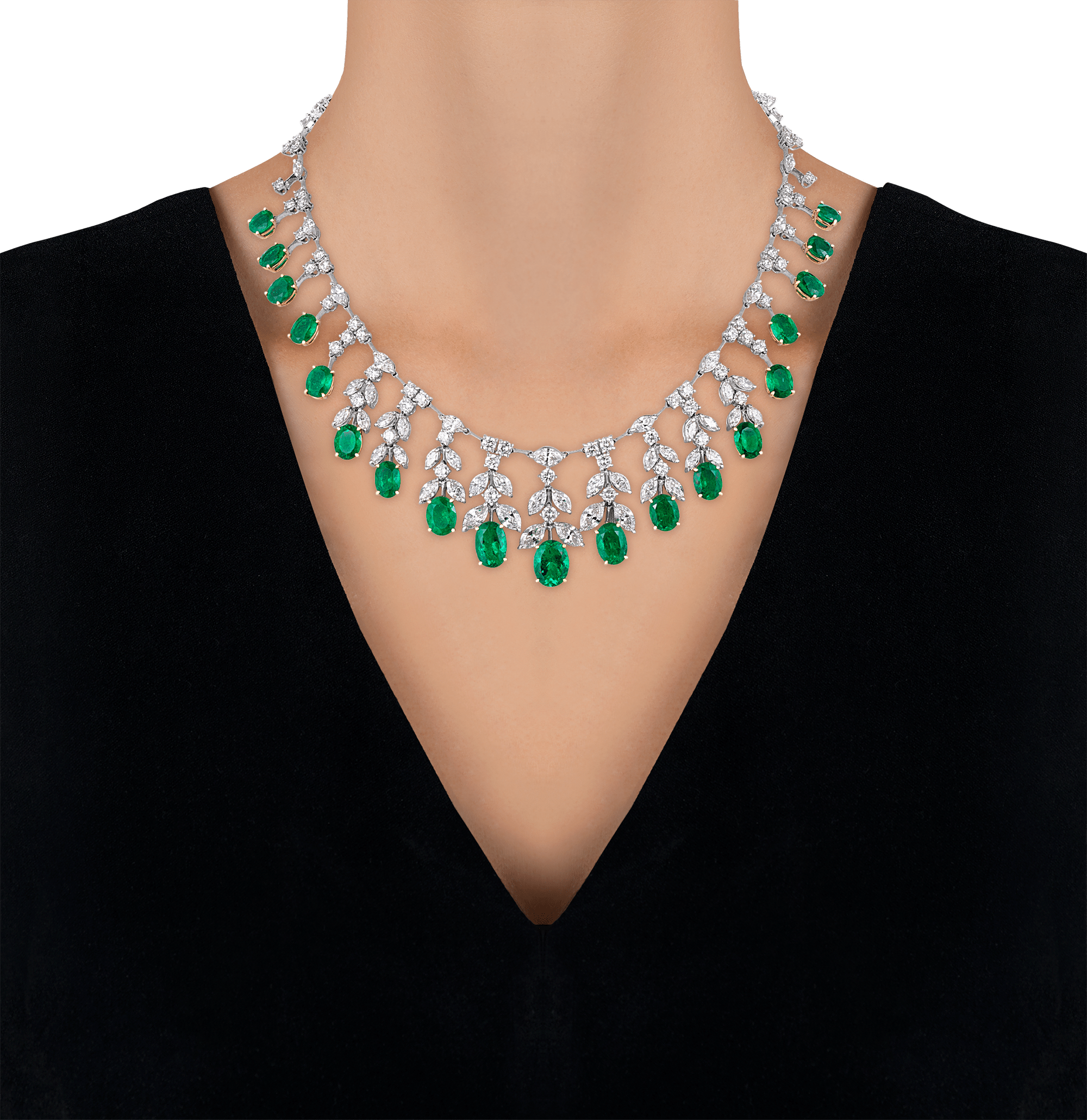 Colombian Emerald Necklace, 24.37 carats