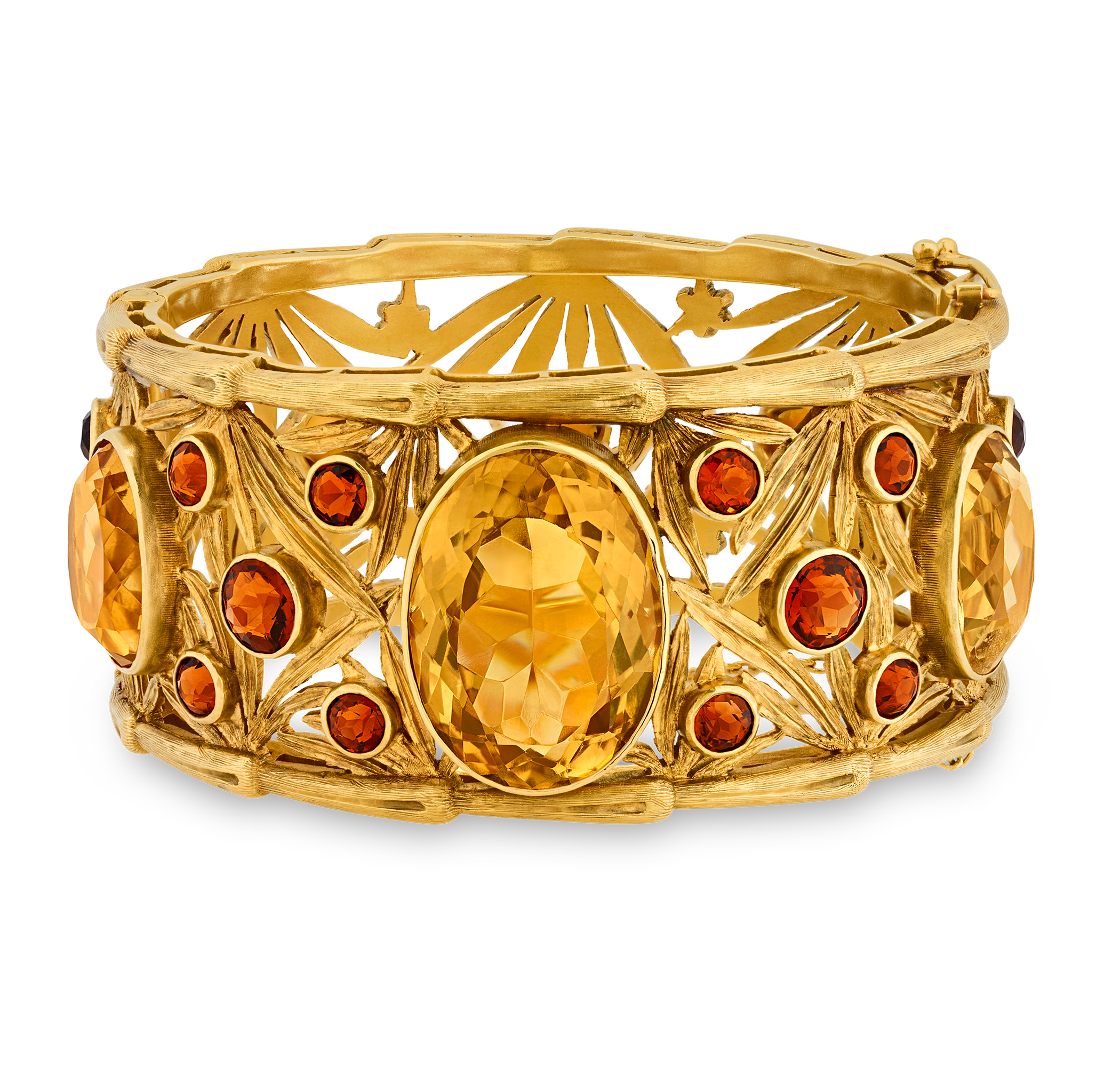 Tiffany & Co. Citrine Bamboo Cuff Bracelet, 60 Carats