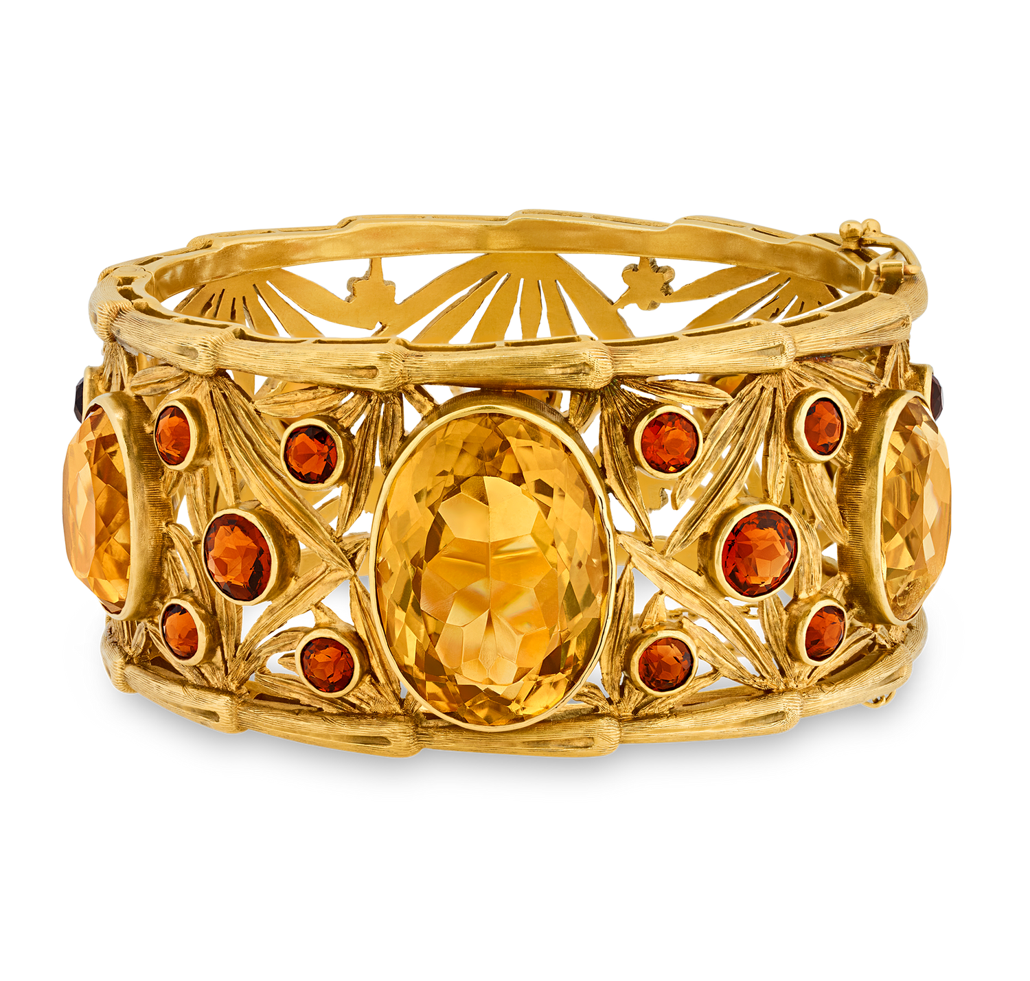 Tiffany & Co. Citrine Bamboo Cuff Bracelet, 60 Carats