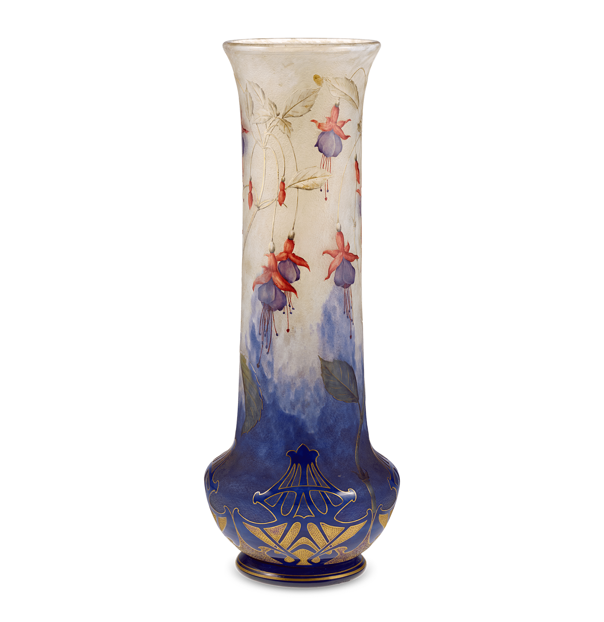 Daum Nancy Tall Fuchsia Vase