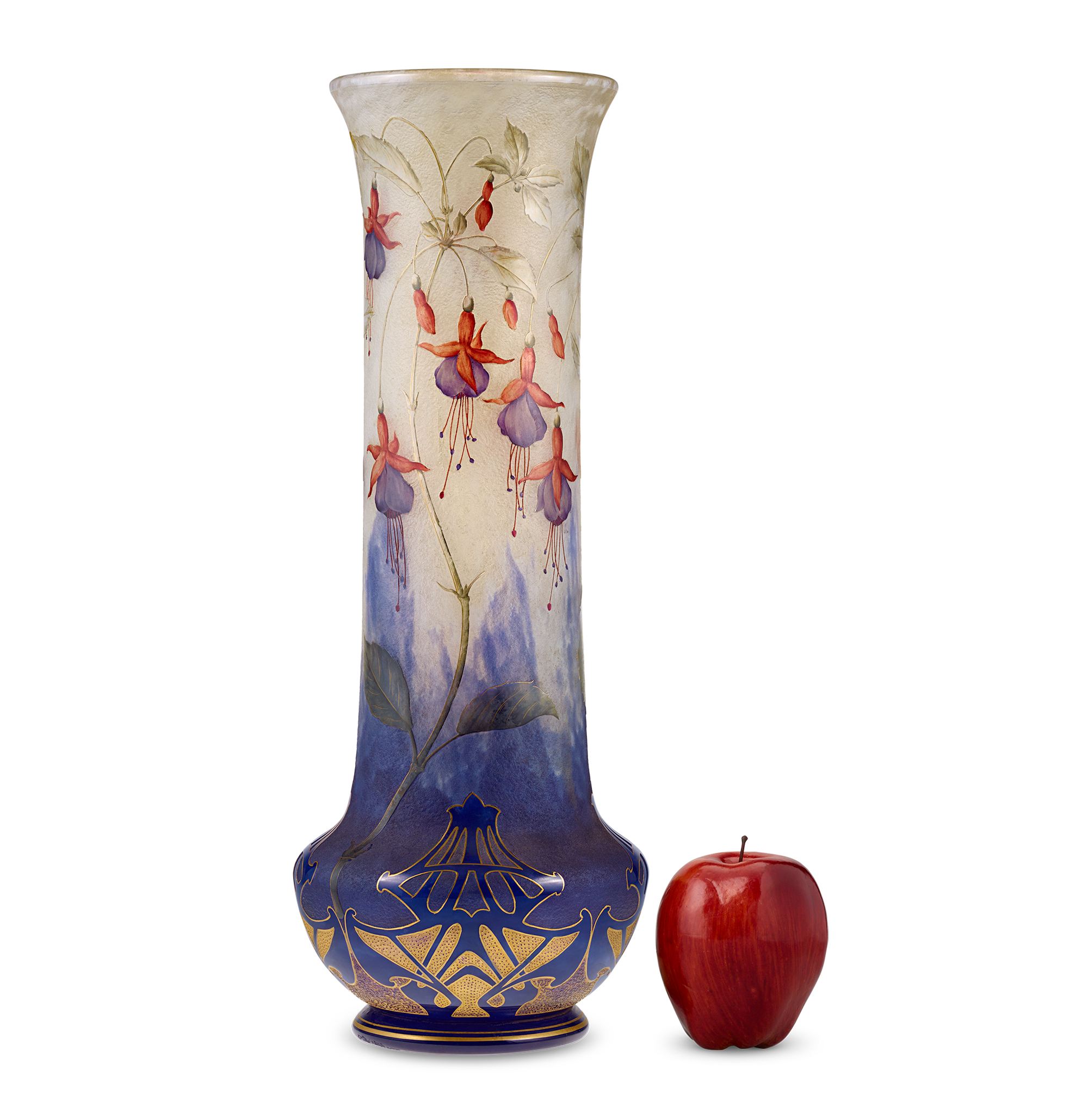 Daum Nancy Tall Fuchsia Vase