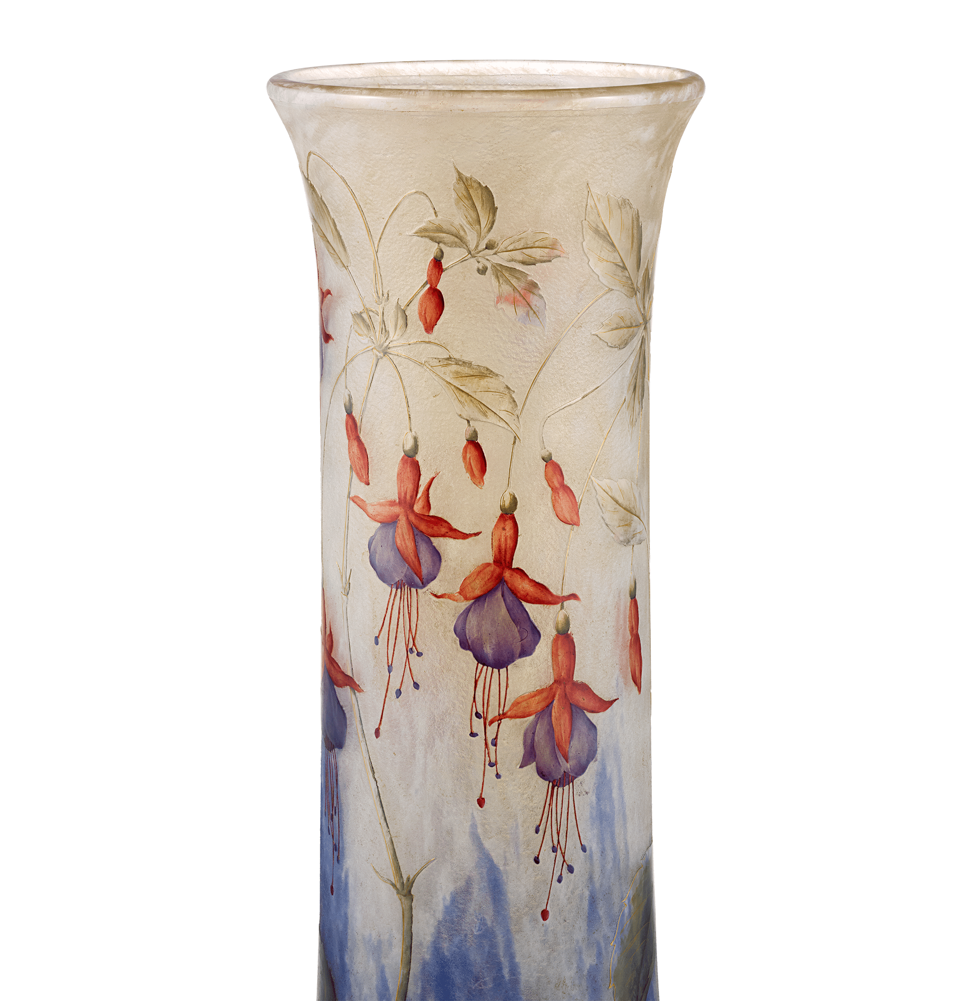 Daum Nancy Tall Fuchsia Vase