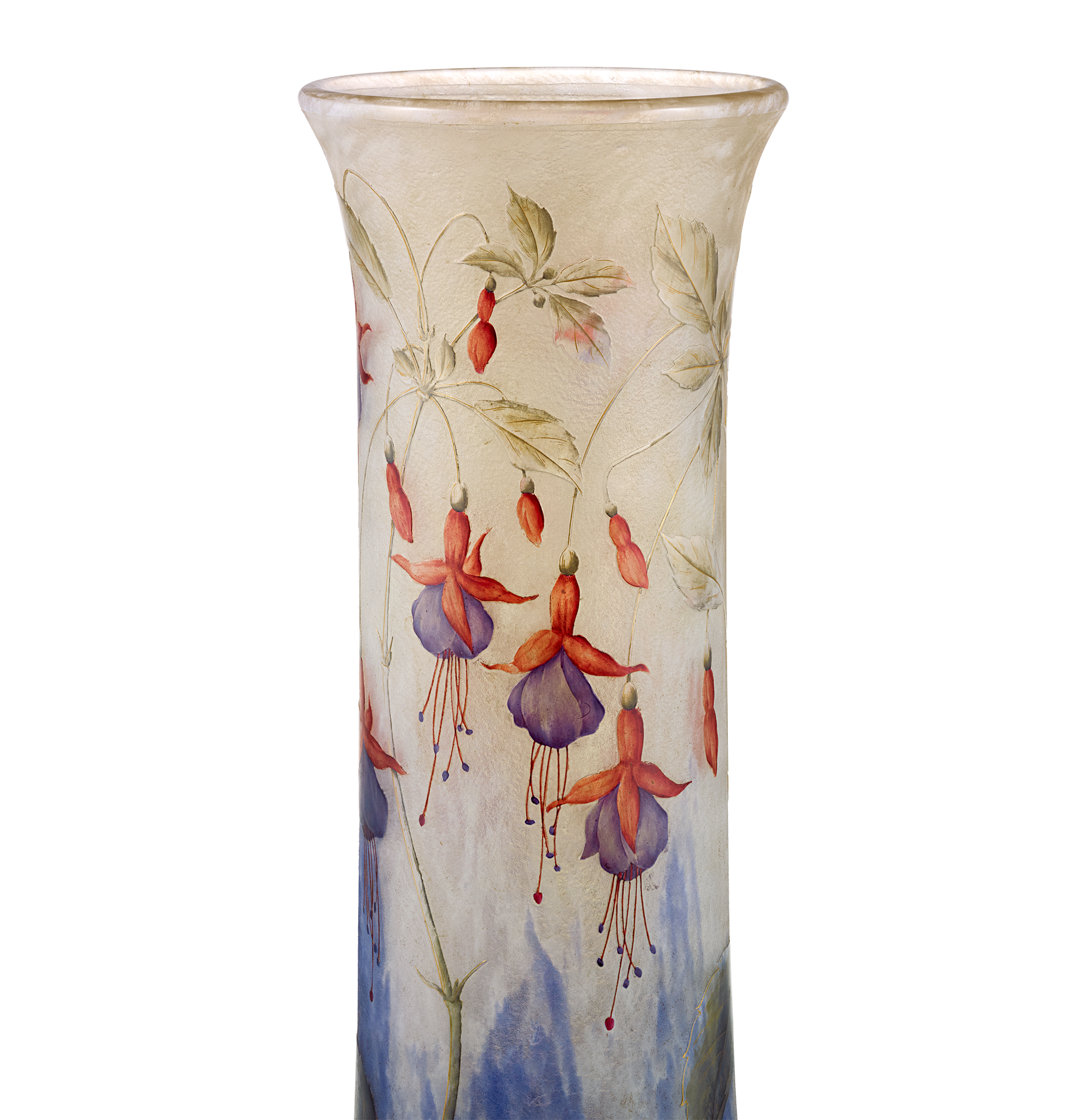 Daum Nancy Tall Fuchsia Vase