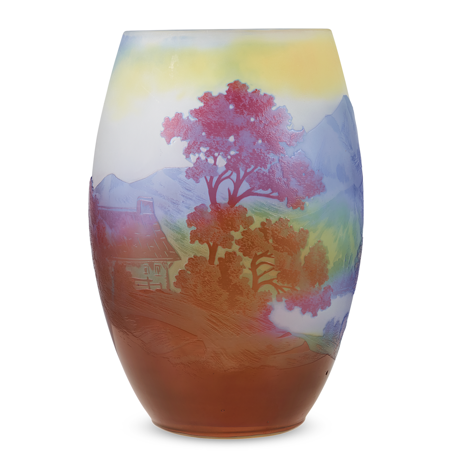 Émile Gallé Landscape Vase