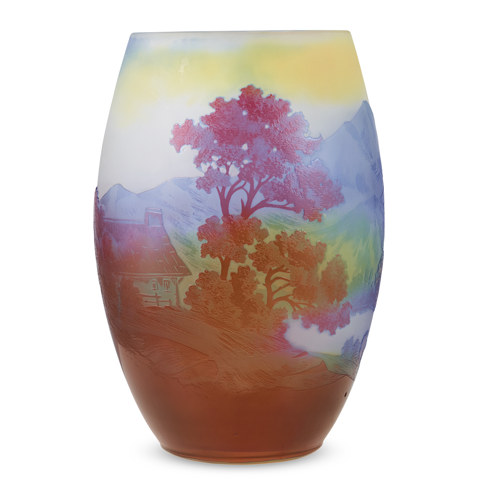 Émile Gallé Landscape Vase