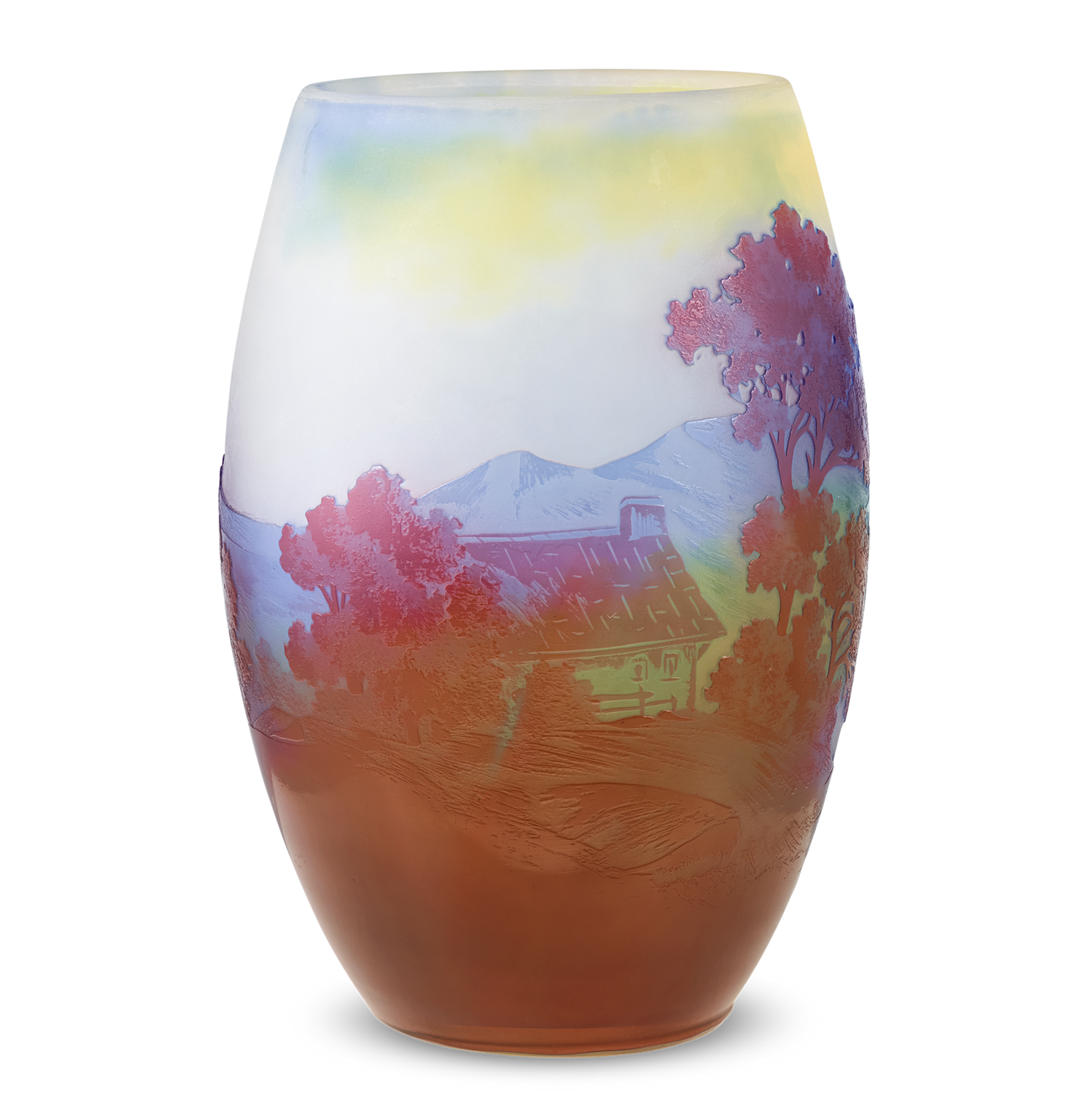 Émile Gallé Landscape Vase