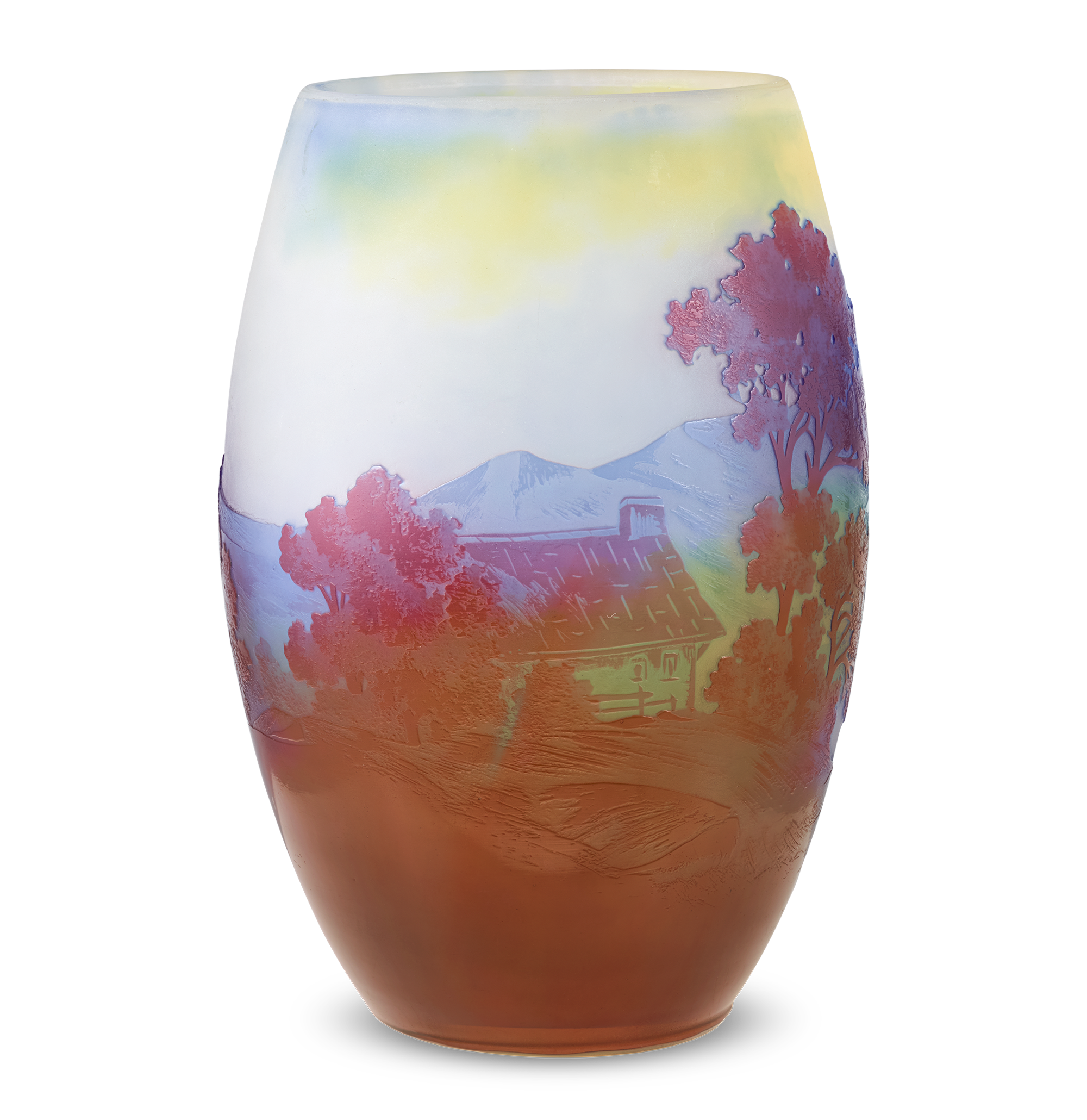 Émile Gallé Landscape Vase