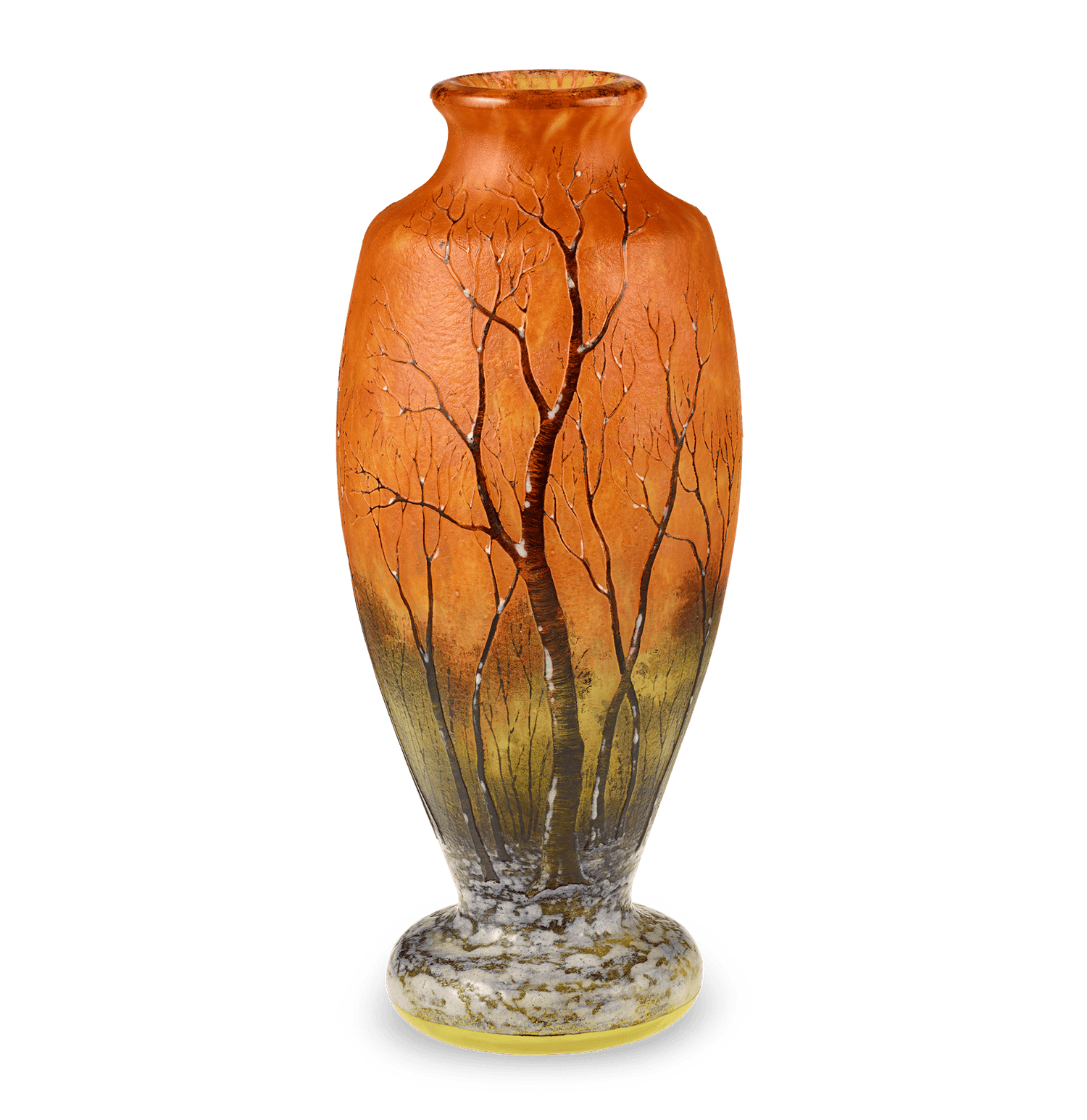 Daum Nancy Paysage d’Hiver Vase