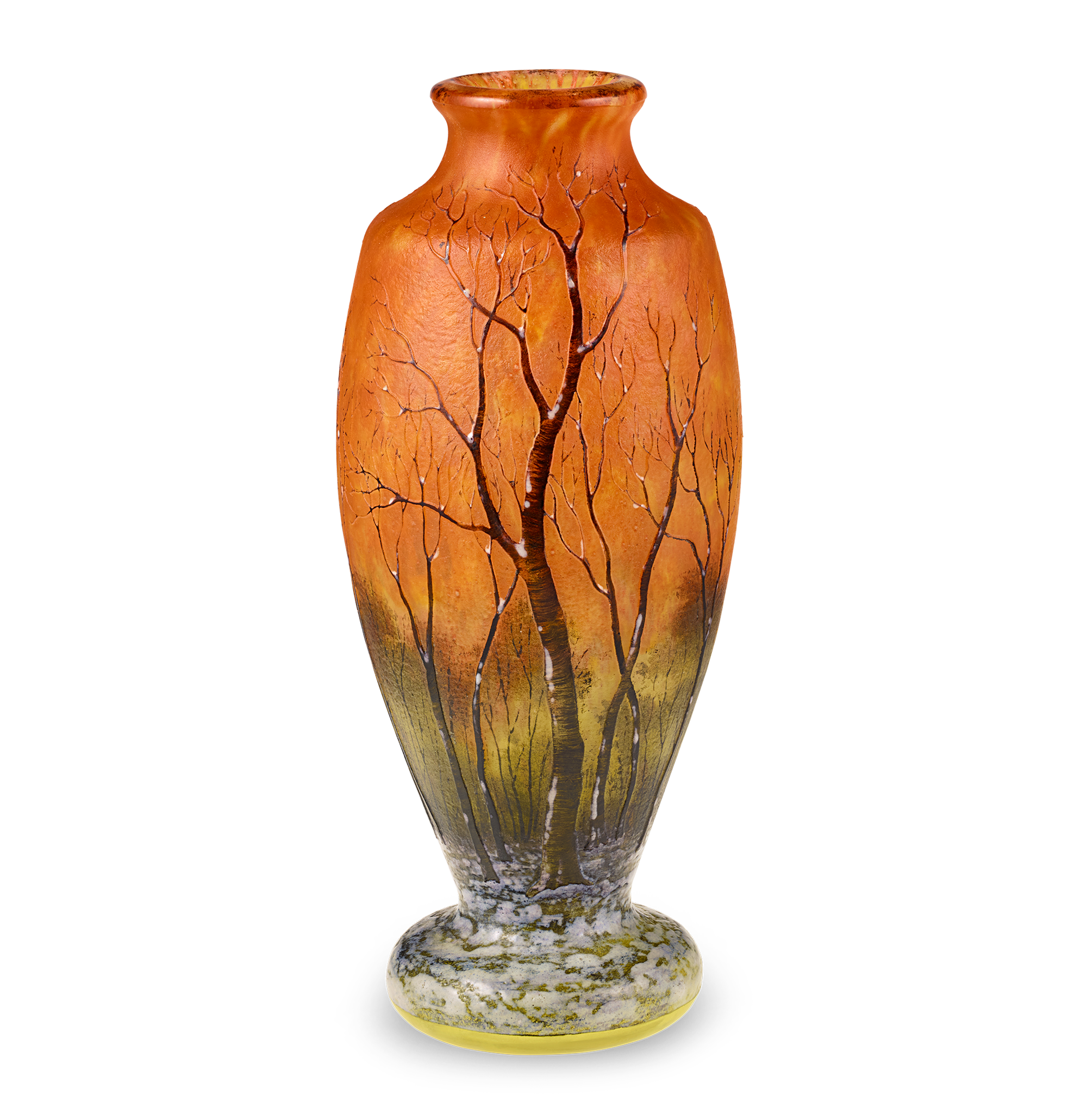 Daum Nancy Paysage d’Hiver Vase