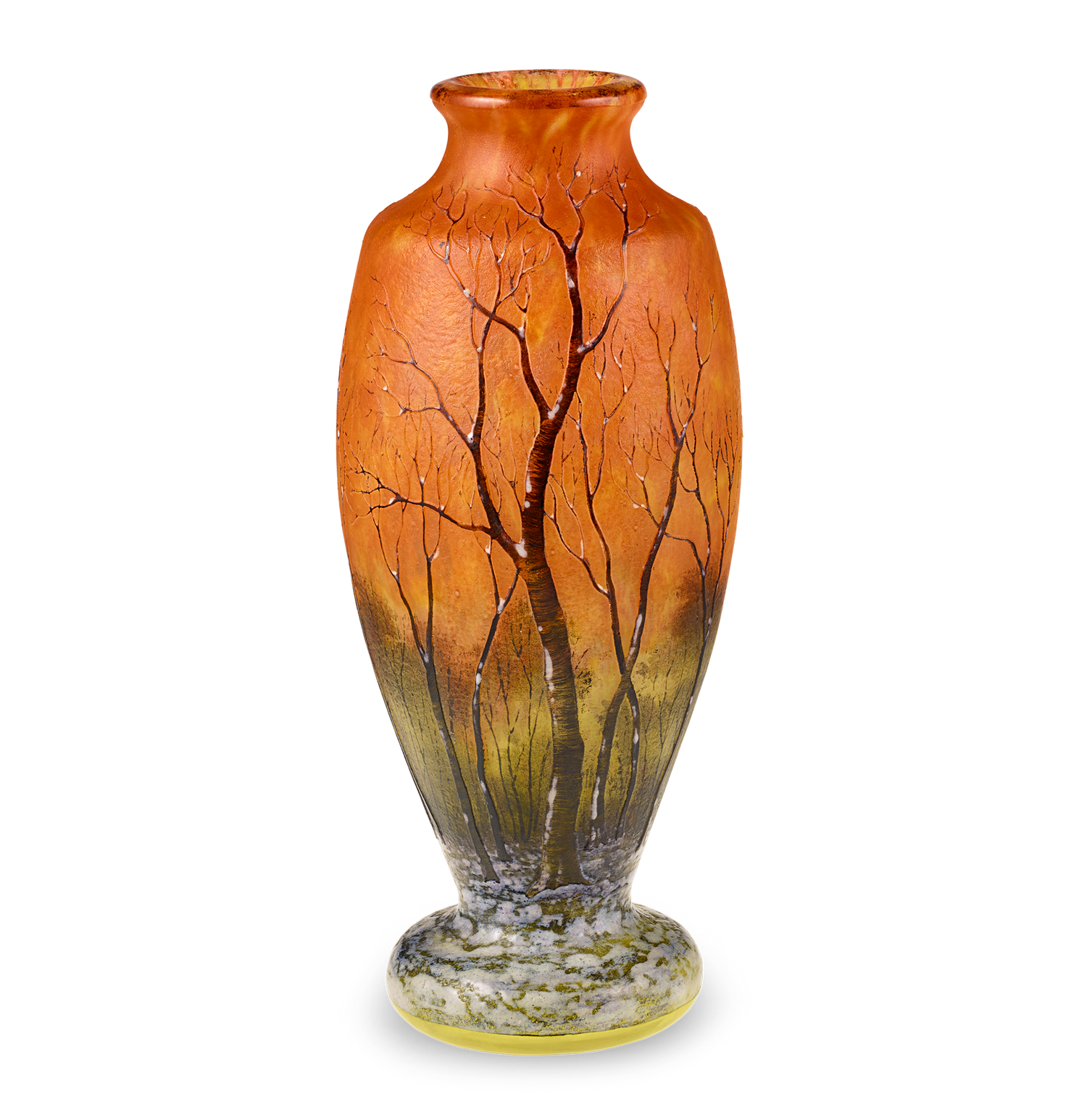 Daum Nancy Paysage d’Hiver Vase