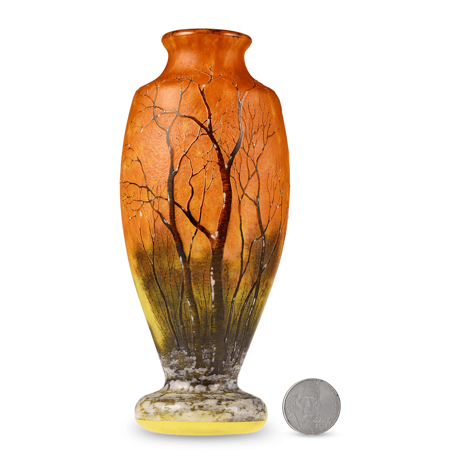 Daum Nancy Paysage d’Hiver Vase