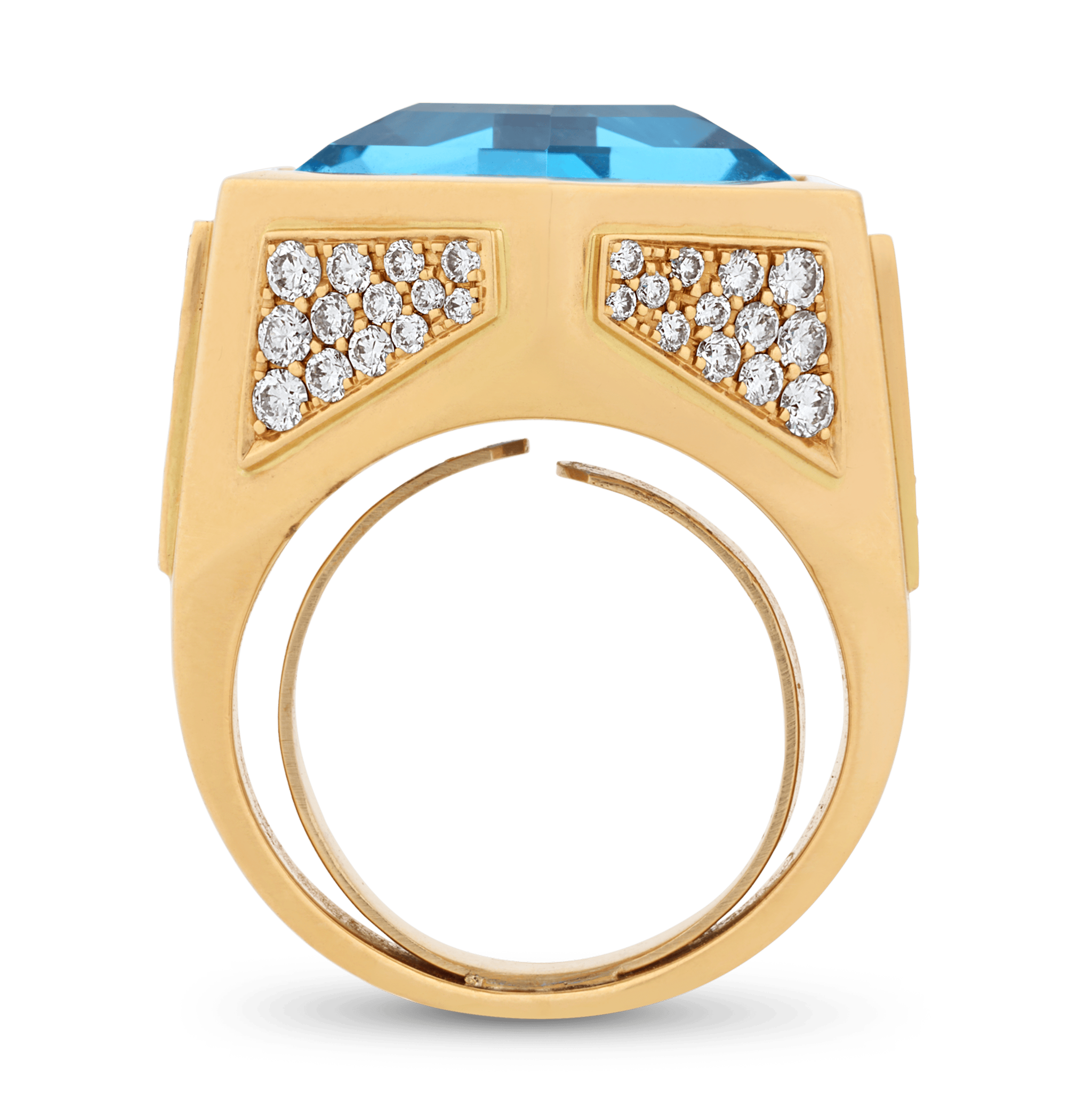 Marina B Blue Topaz Ring, 17.00 Carats