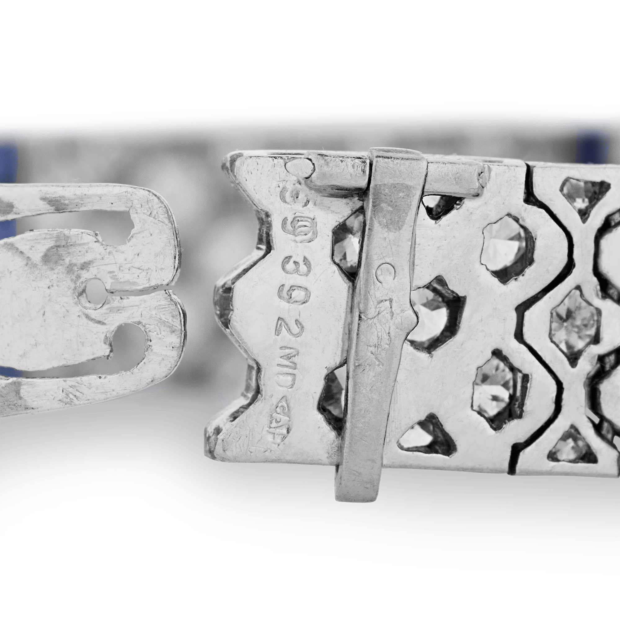 Charles Holl Art Deco Sapphire and Diamond Bracelet