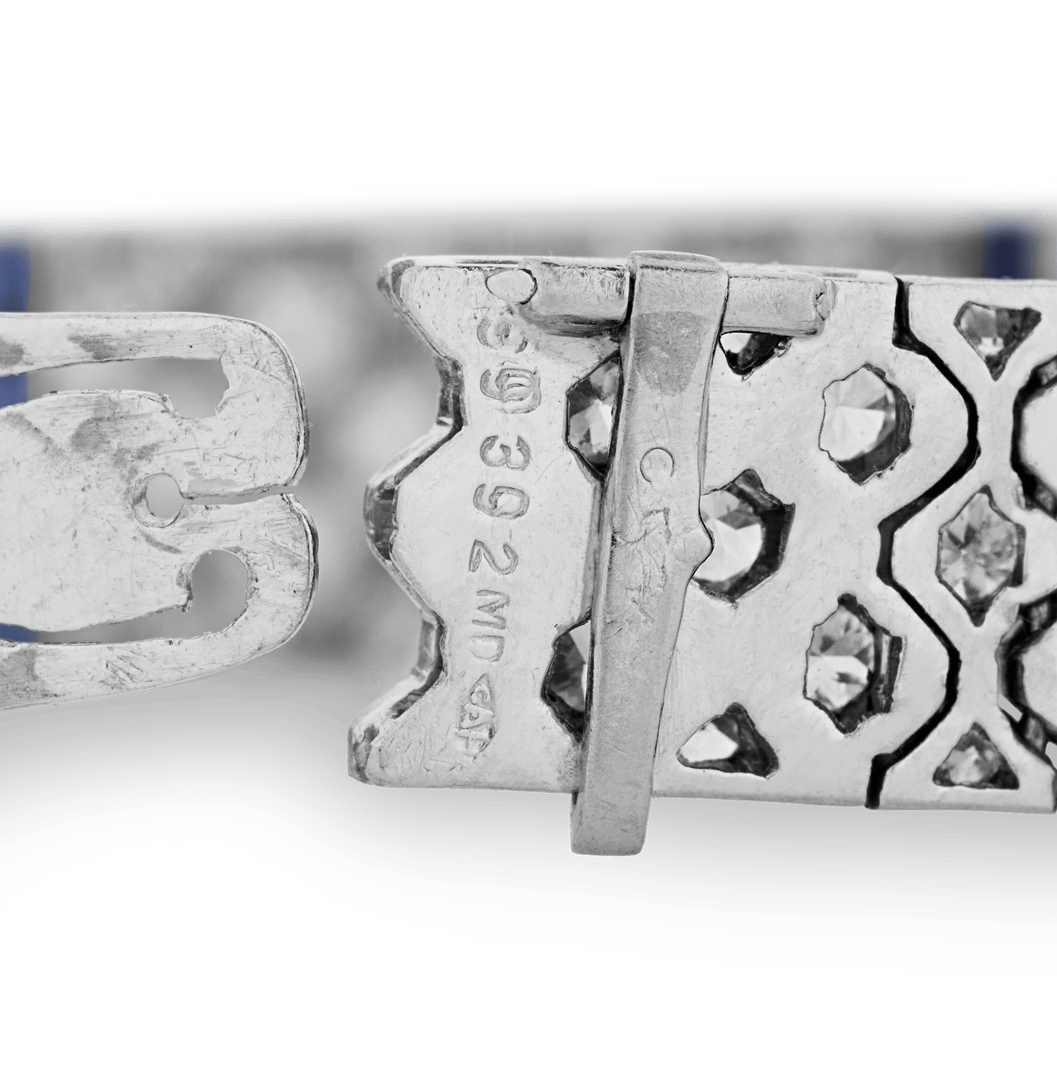 Charles Holl Art Deco Sapphire and Diamond Bracelet