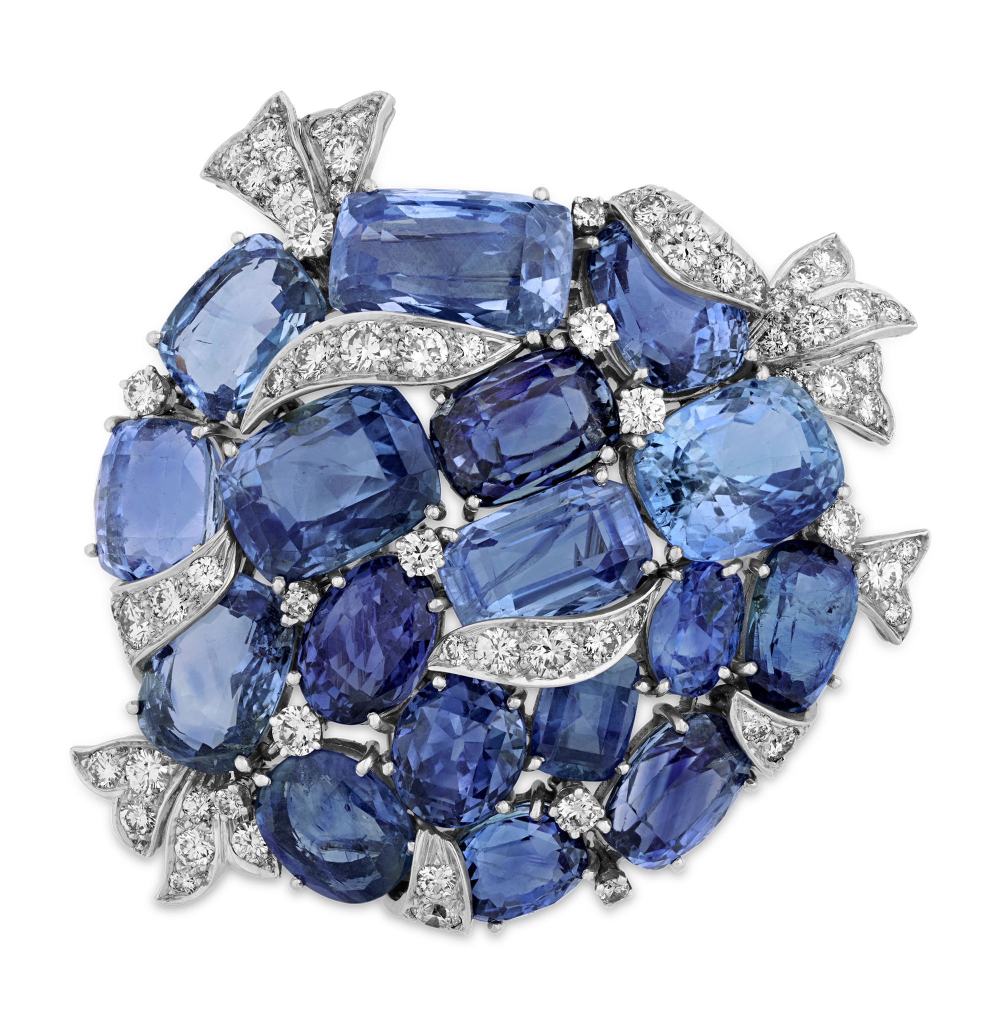 Vedura Ceylon Sapphire Brooch, 100.00 Carats