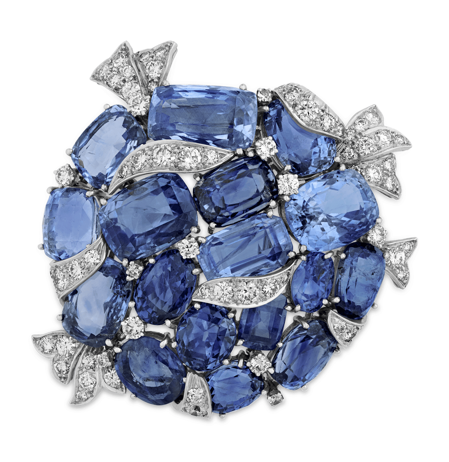 Verdura Ceylon Sapphire Brooch, 100.00 Carats