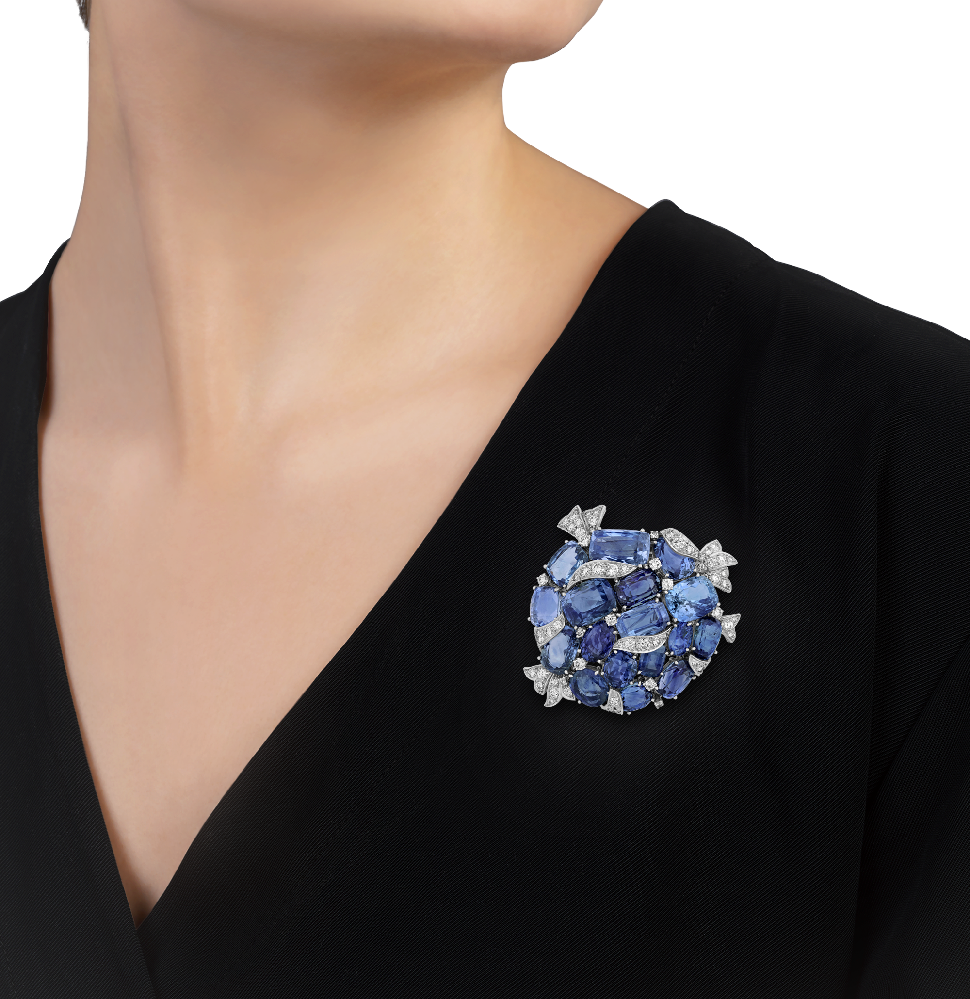 Vedura Ceylon Sapphire Brooch, 100.00 Carats