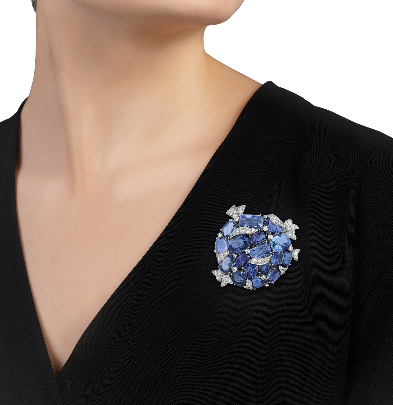 Vedura Ceylon Sapphire Brooch, 100.00 Carats