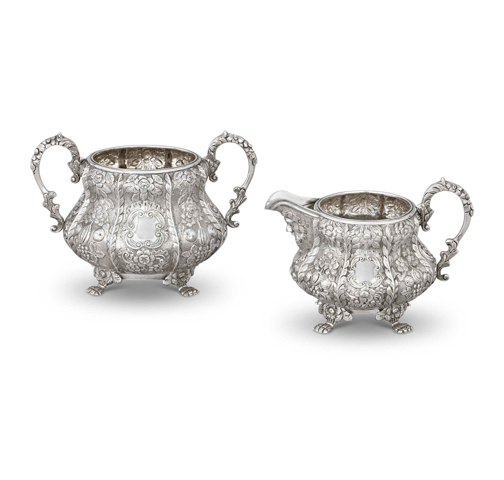 Sugar Bowl and Creamer by James Scott