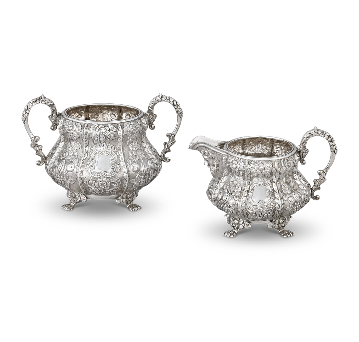 Sugar Bowl and Creamer by James Scott