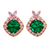 Muzo Emerald and Argyle Diamond "Azalea" Earrings, 3.30 Carats