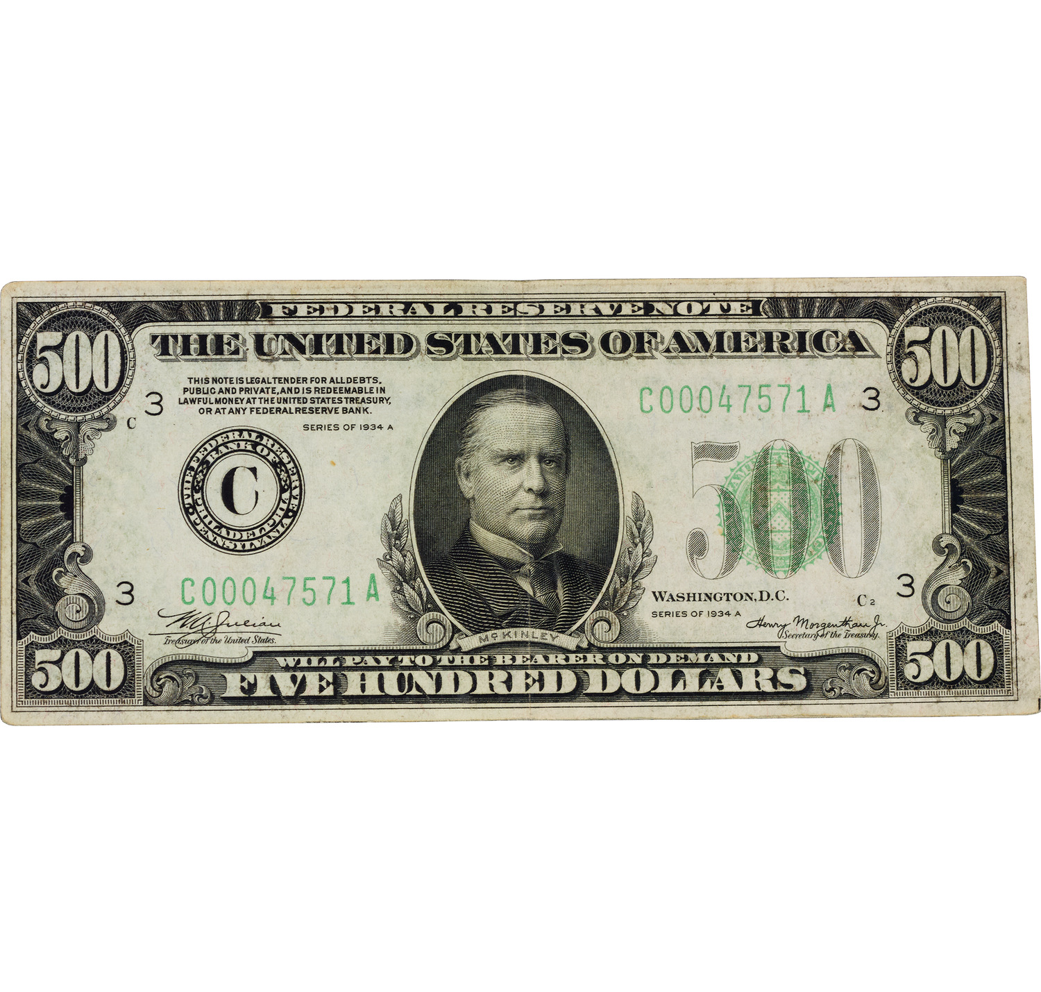 U.S. $500 Federal Reserve Note