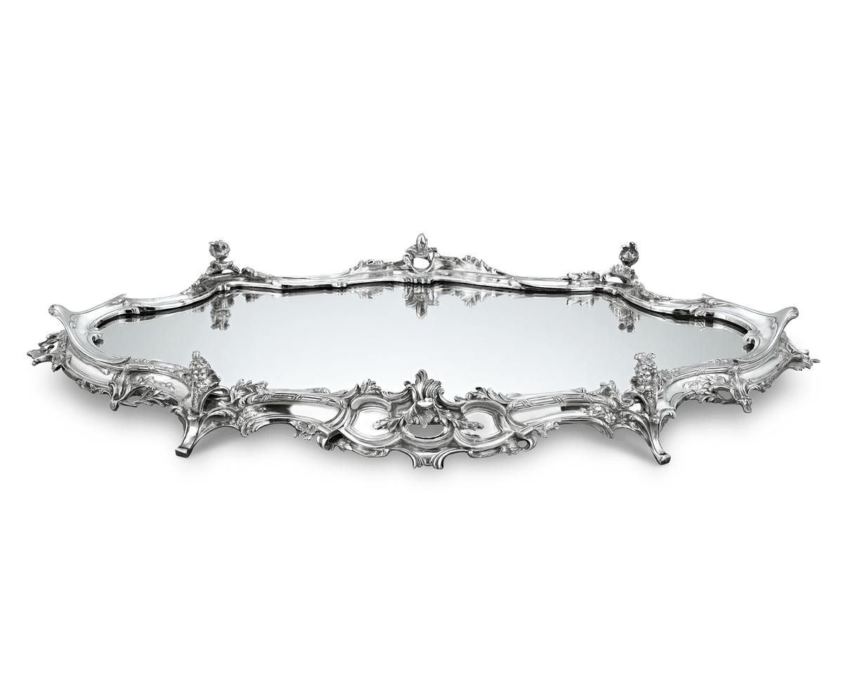 Silverplate Mirrored Centerpiece by Ercuis