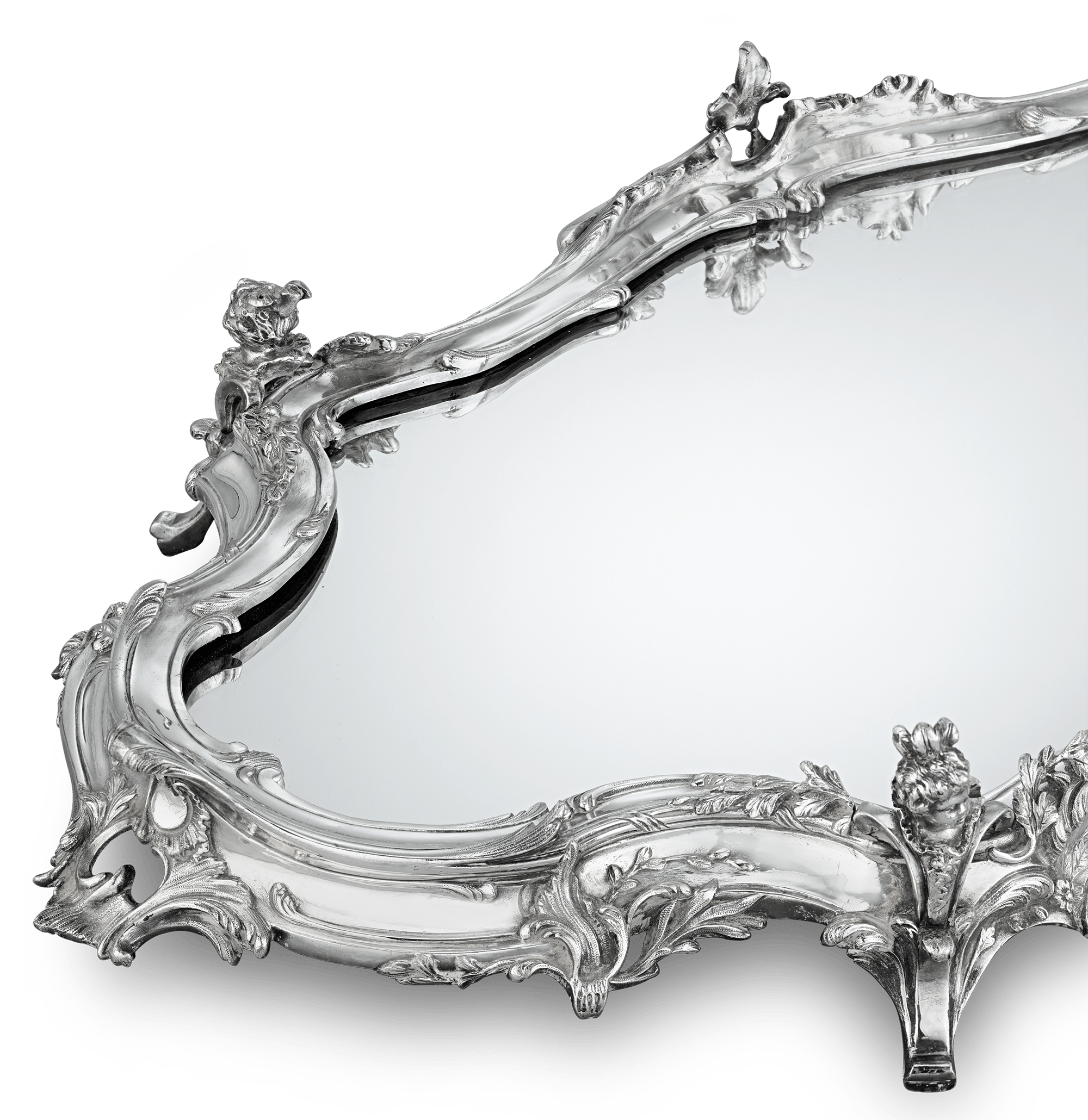 Silverplate Mirrored Centerpiece by Ercuis
