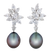 Tahitian Pearl and Diamond Earrings