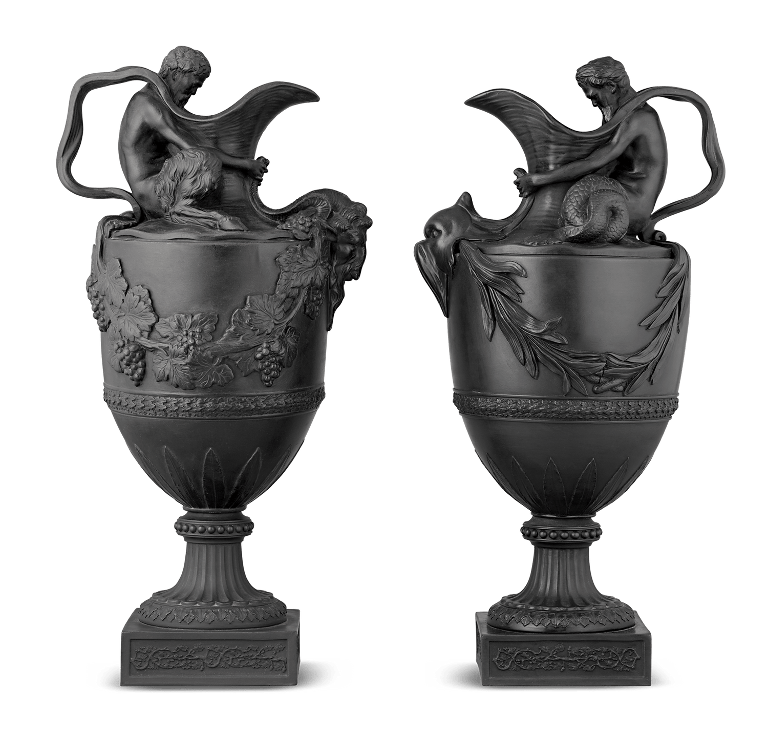 Wedgwood Black Basalt Water and Wine Ewers