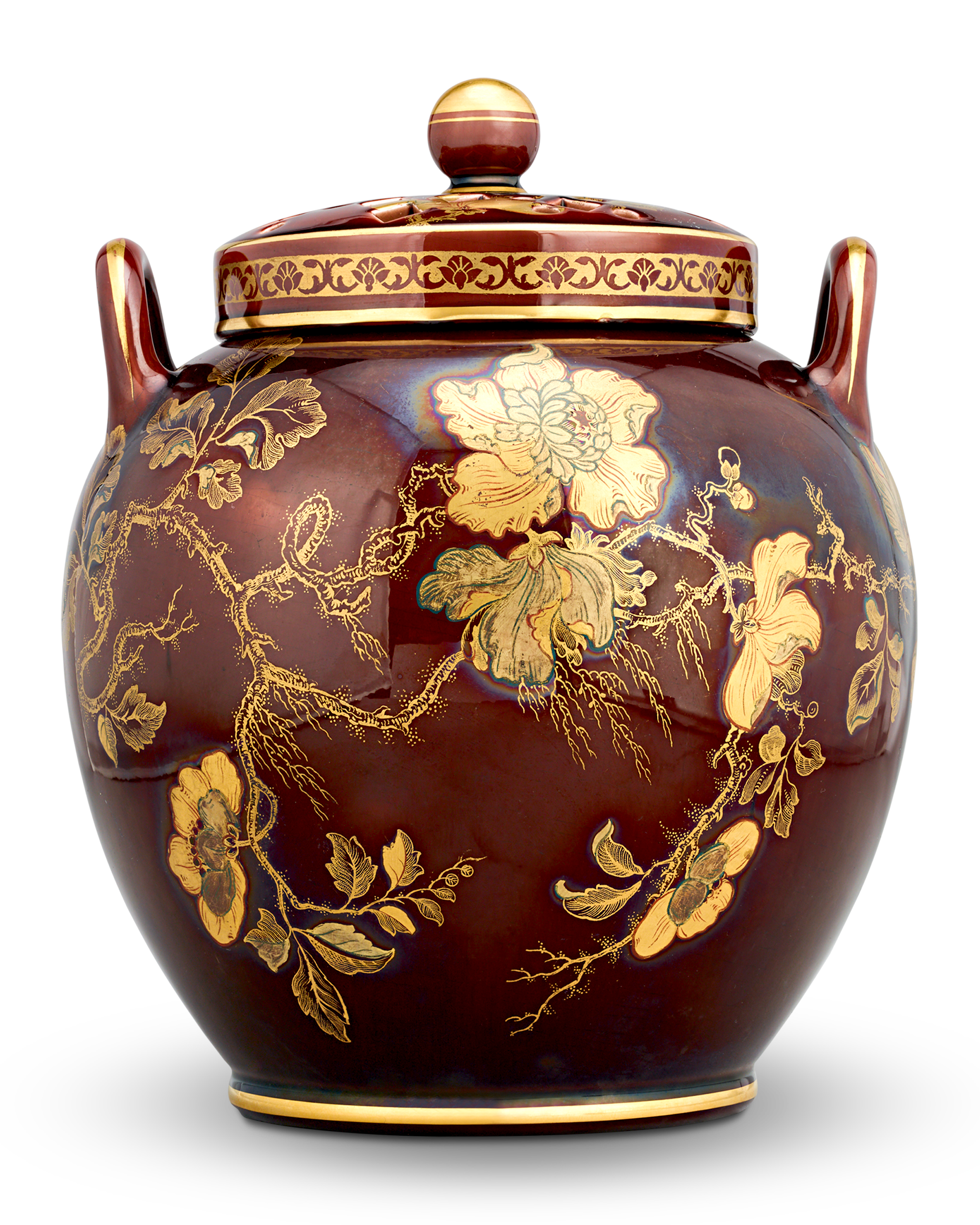 Wedgwood Glazed and Gilt Potpourri Vase