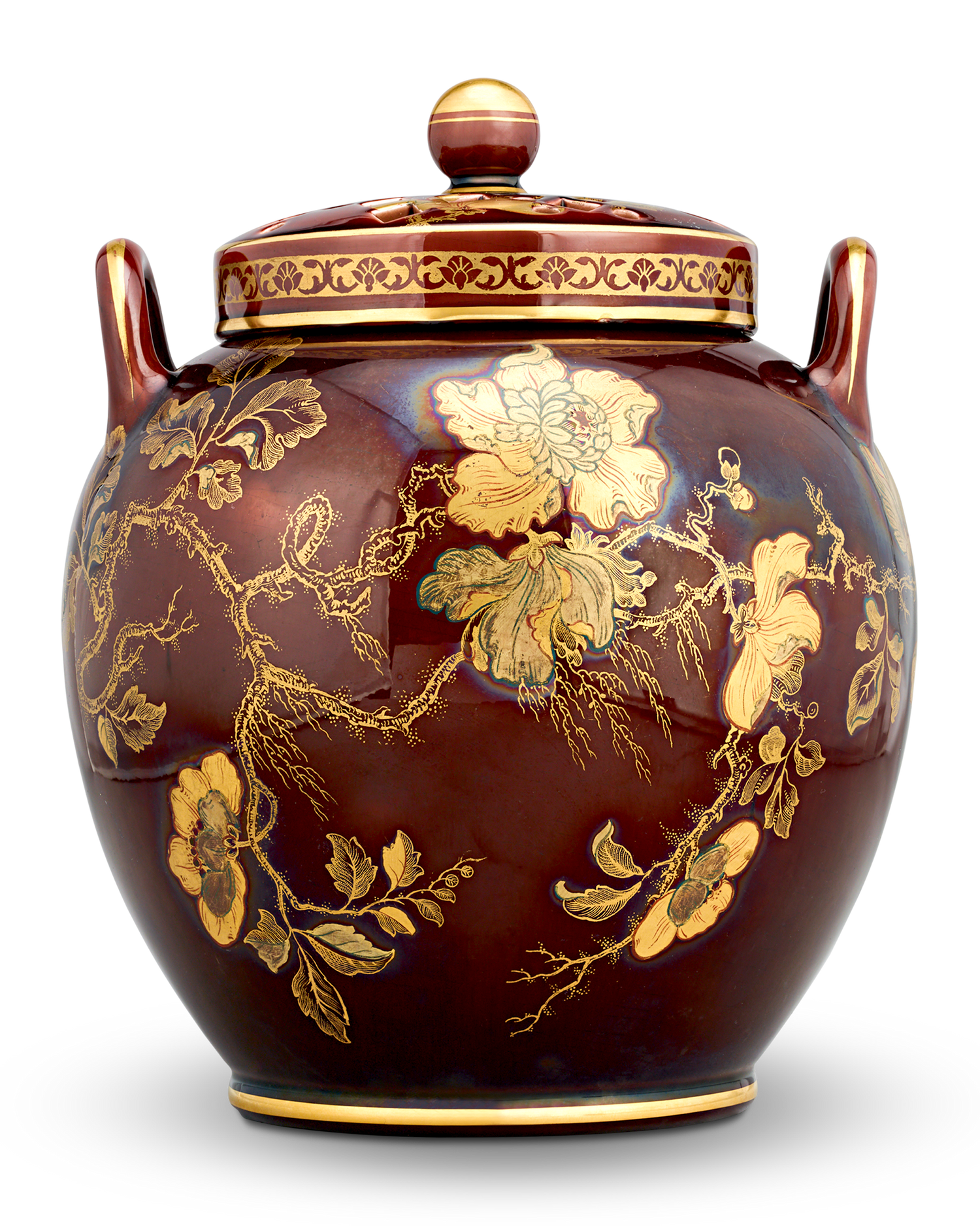 Wedgwood Glazed and Gilt Potpourri Vase