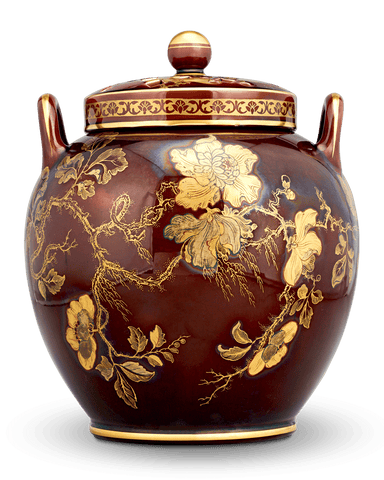 Wedgwood Glazed and Gilt Potpourri Vase