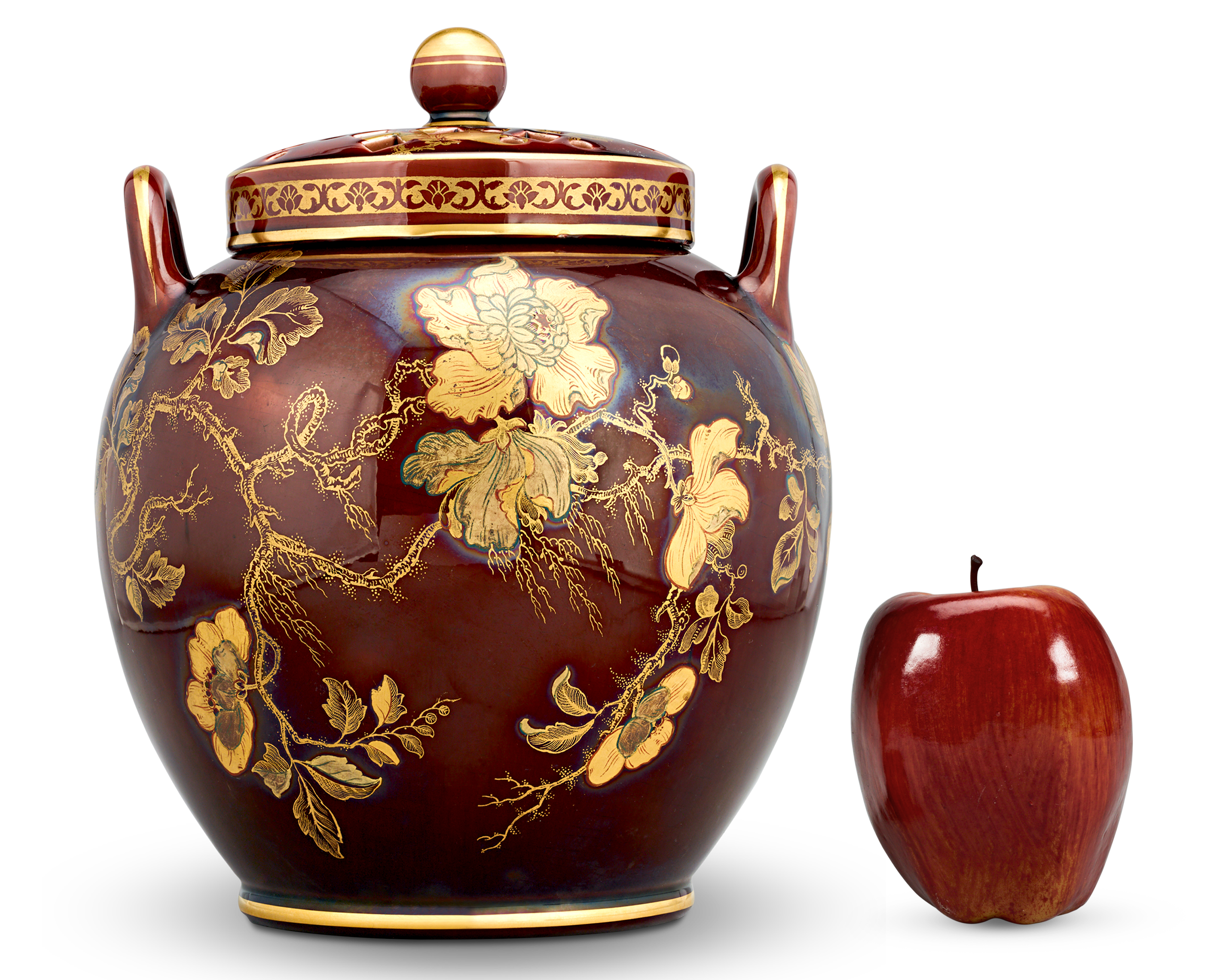 Wedgwood Glazed and Gilt Potpourri Vase