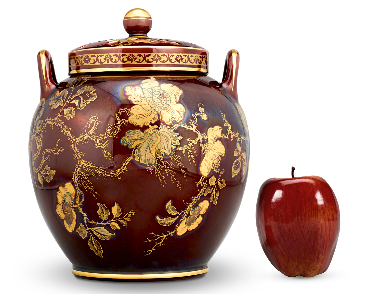 Wedgwood Glazed and Gilt Potpourri Vase