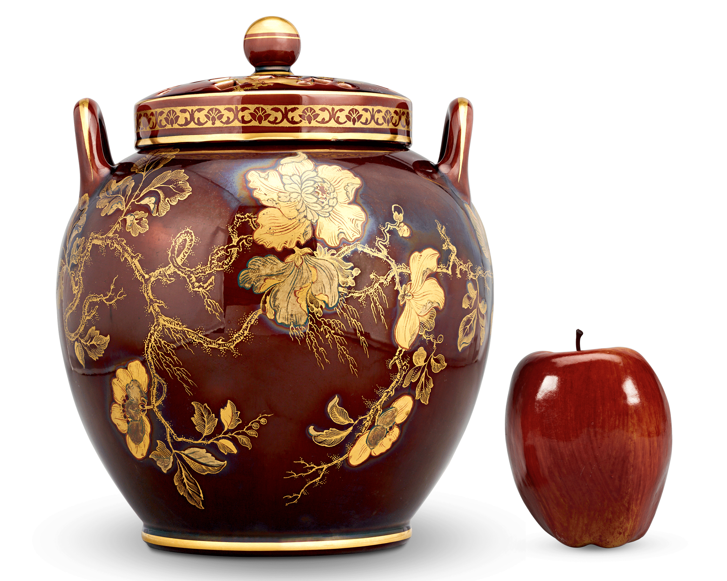 Wedgwood Glazed and Gilt Potpourri Vase