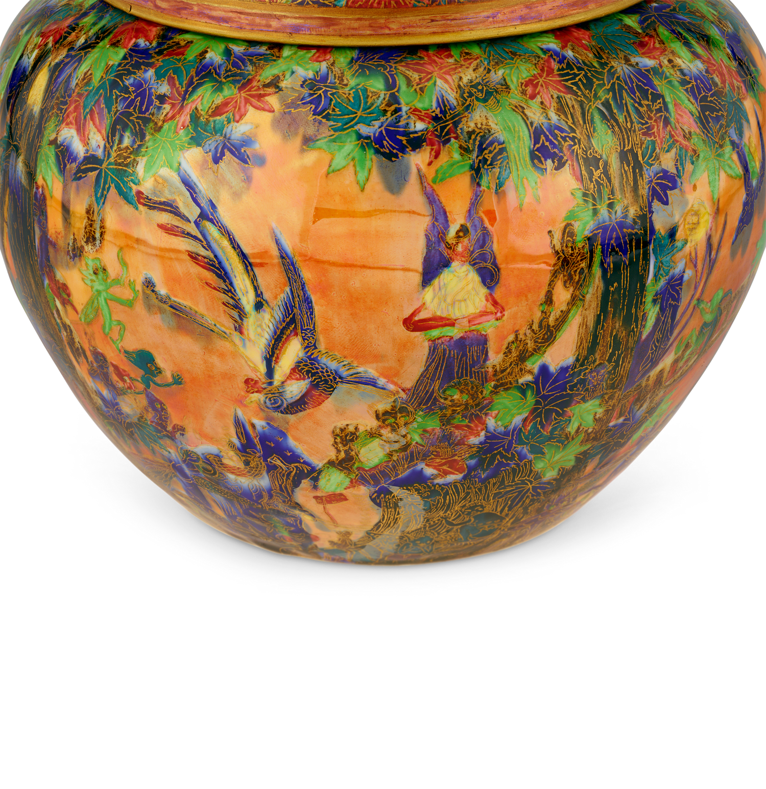 Wedgwood Flame Fairyland Lustre Malfrey Pot and Cover