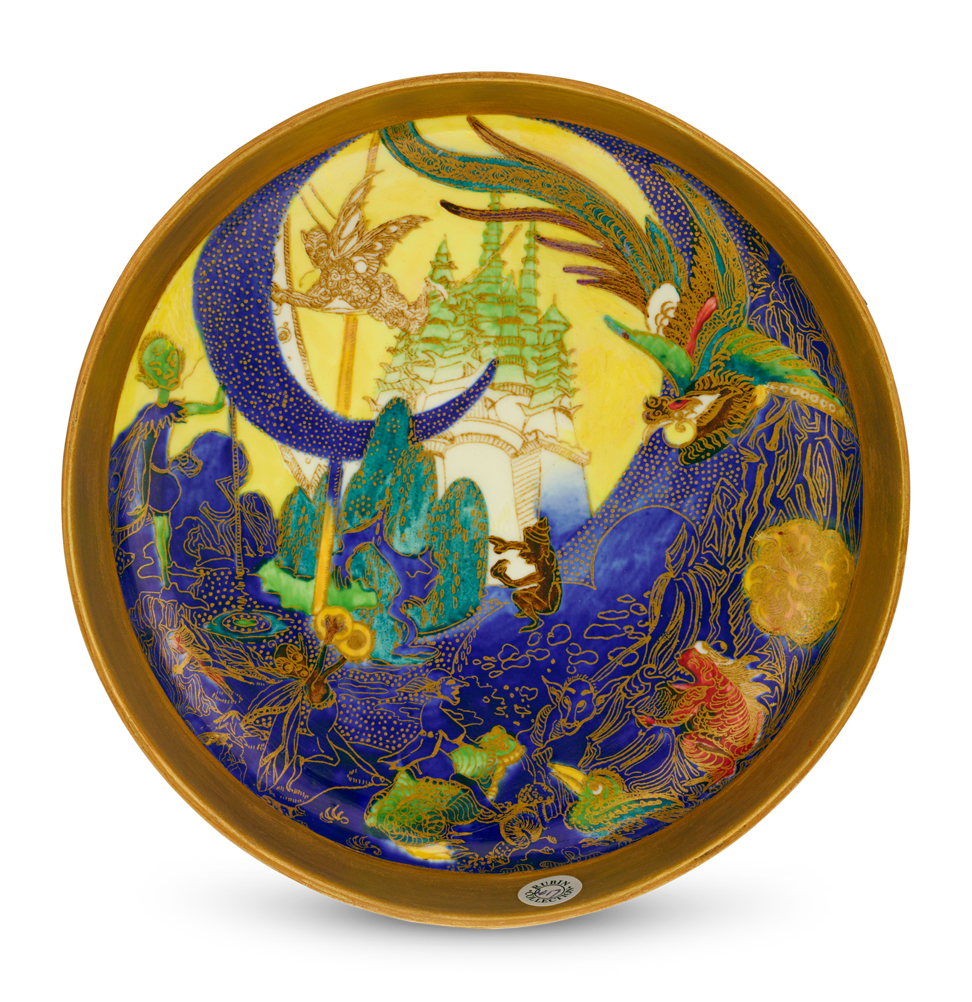 Wedgwood Flame Fairyland Lustre Malfrey Pot and Cover