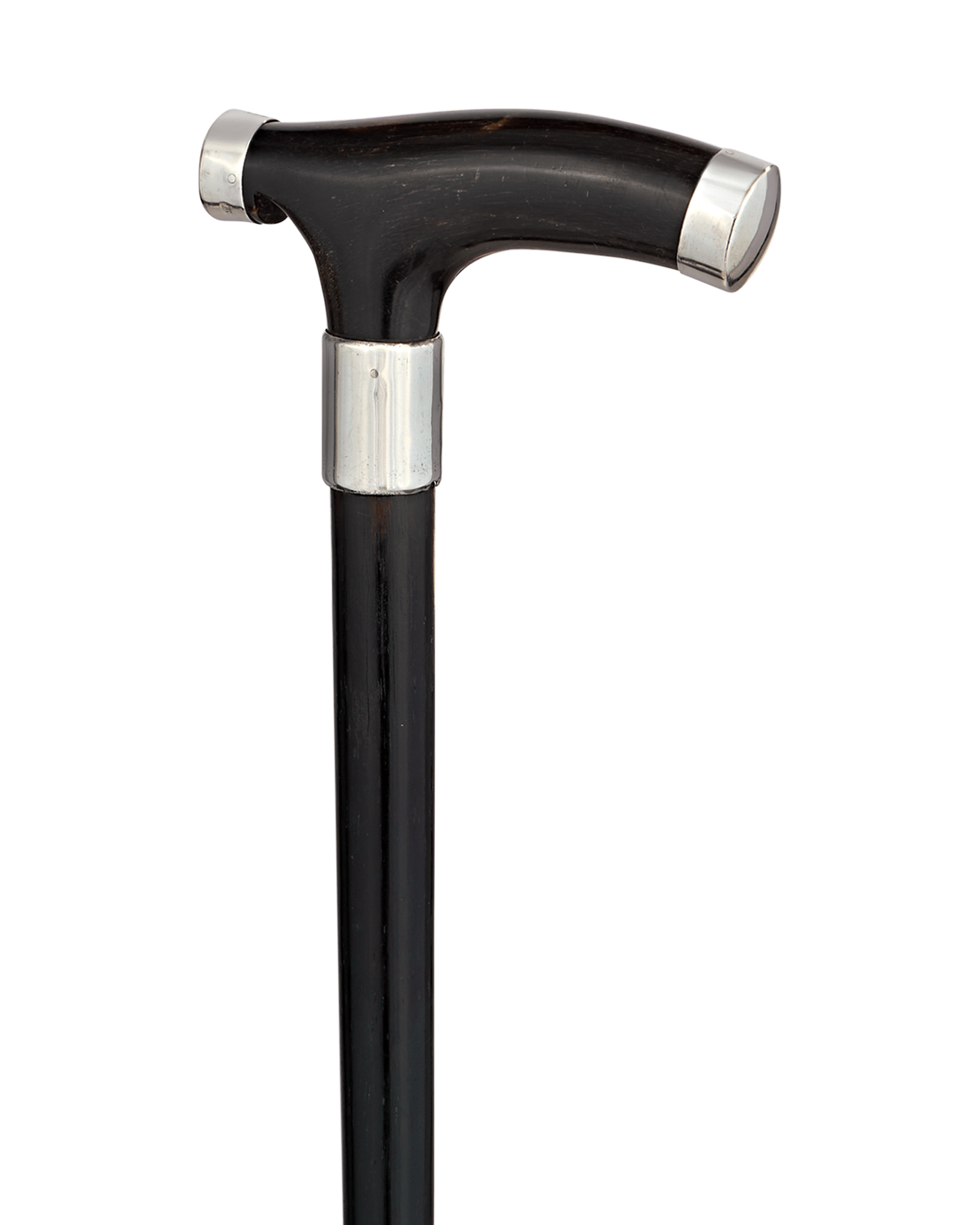 Black Horn Corkscrew Cane