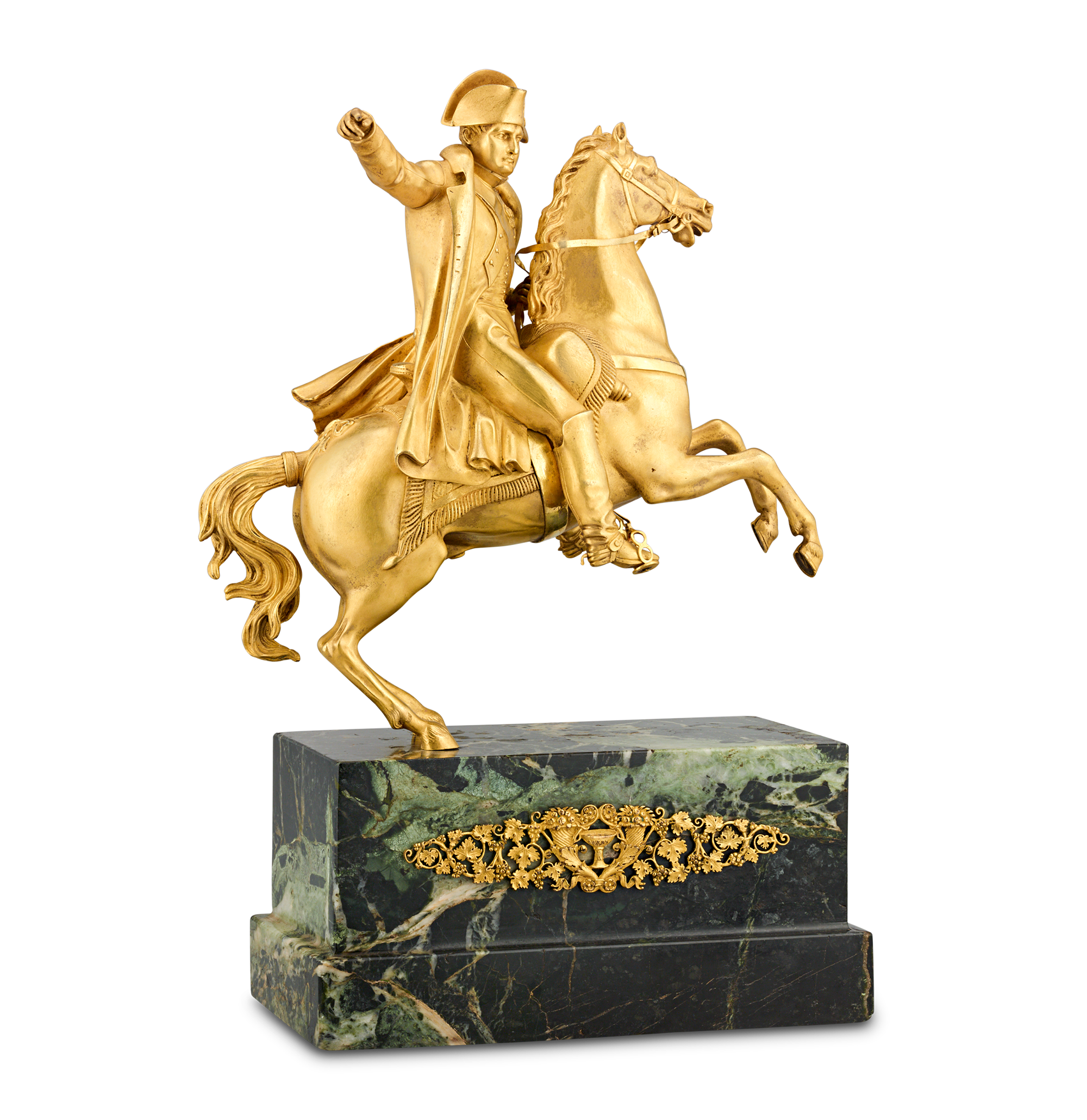 Napoleon on Horseback Gilded Statue