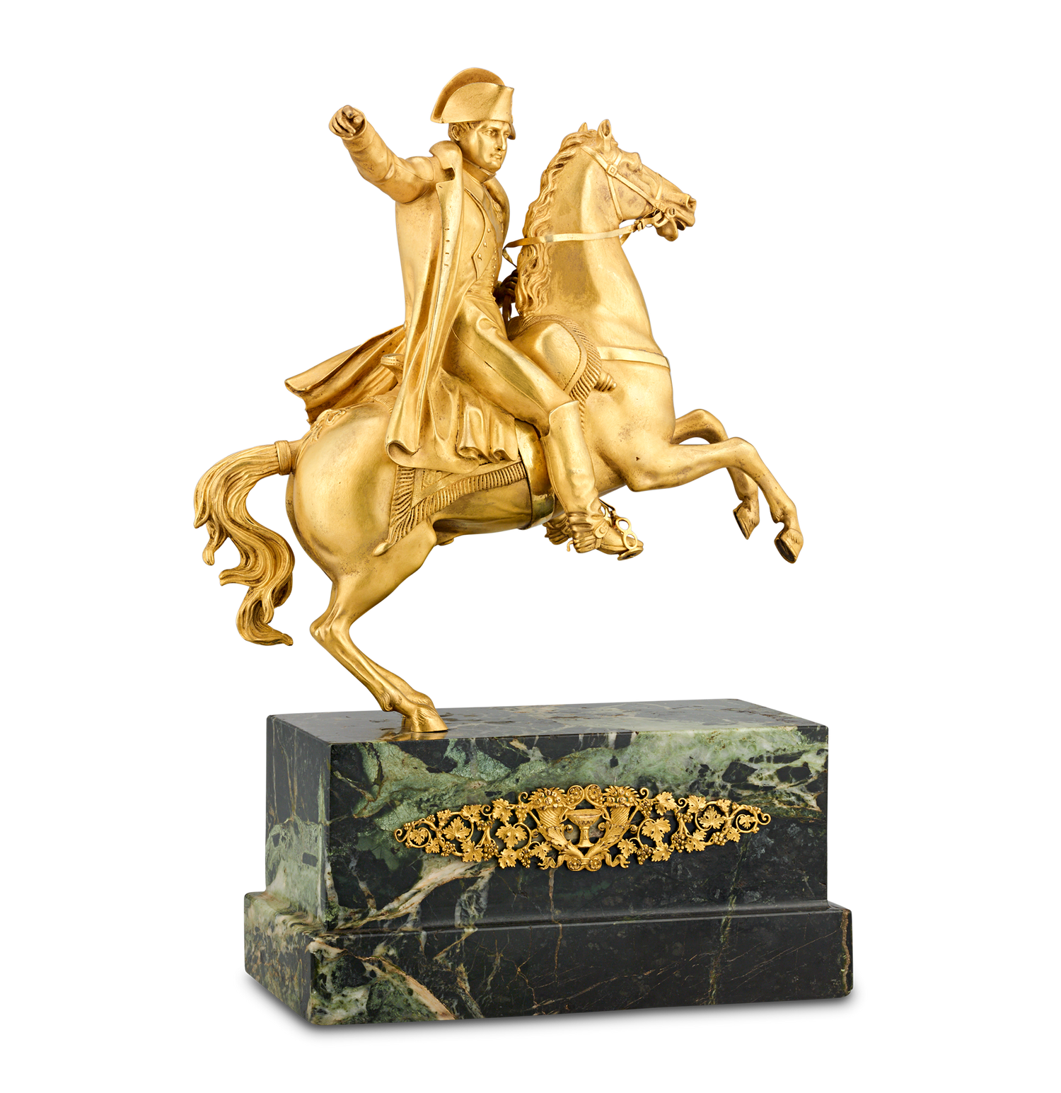 Napoleon on Horseback Gilded Statue