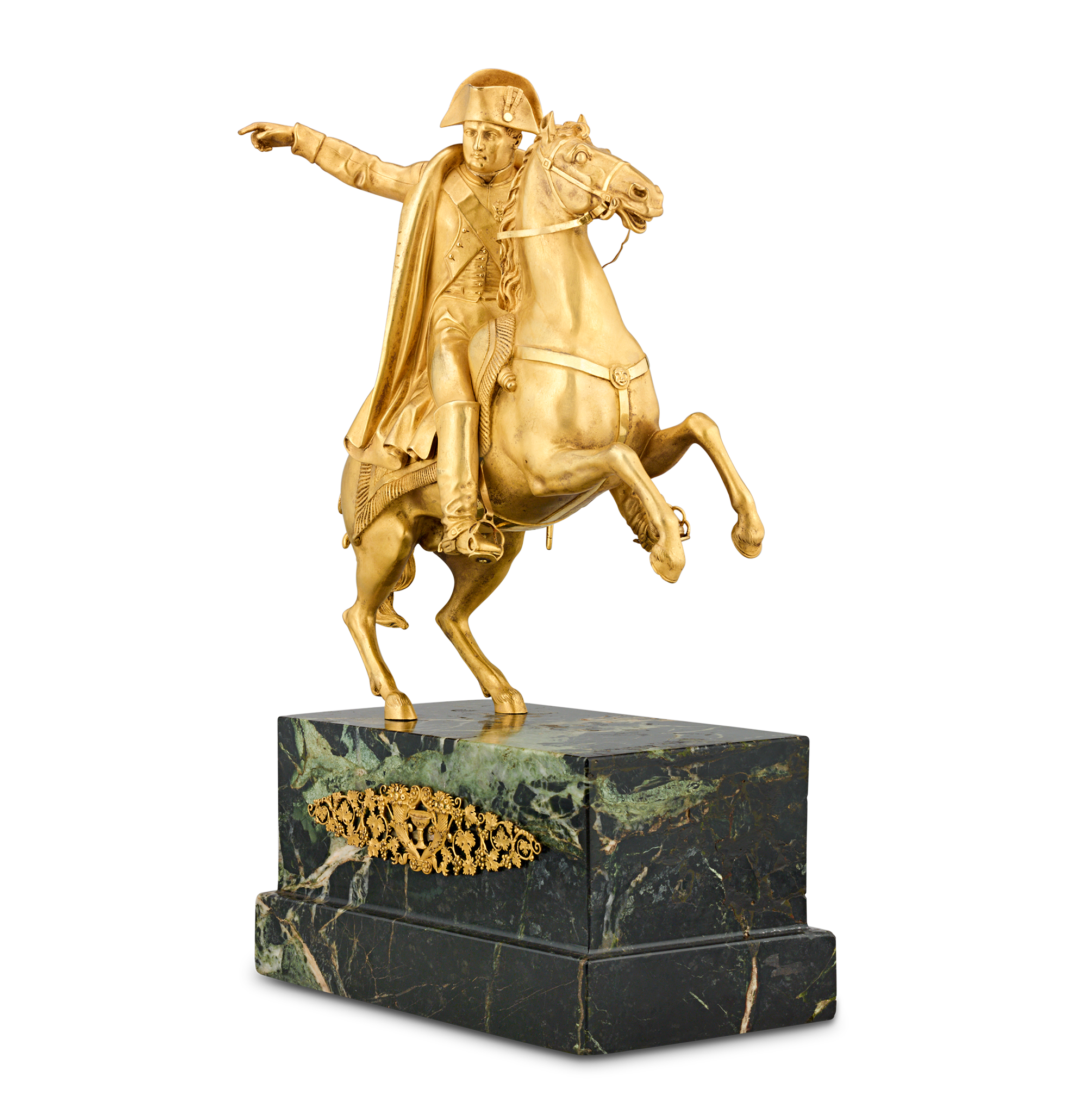 Napoleon on Horseback Gilded Statue