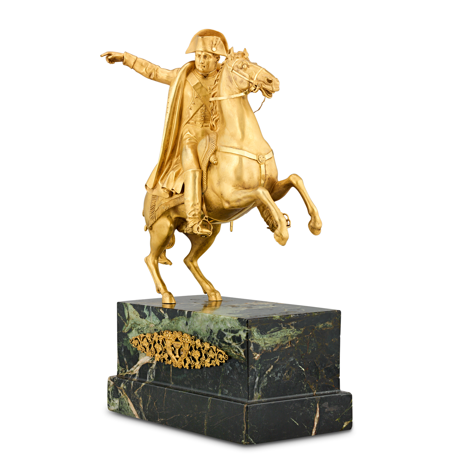 Napoleon on Horseback Gilded Statue