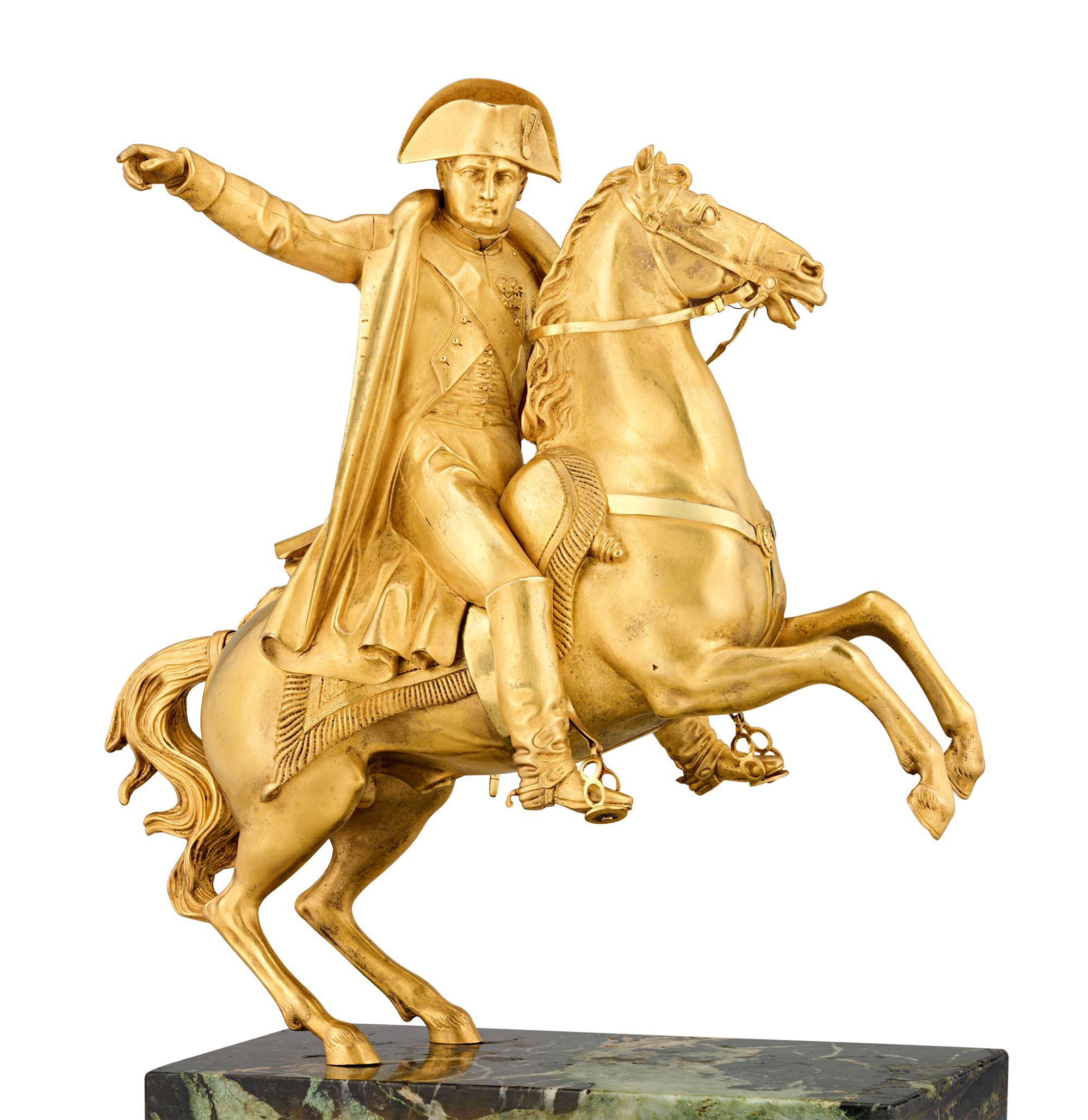 Napoleon on Horseback Gilded Statue