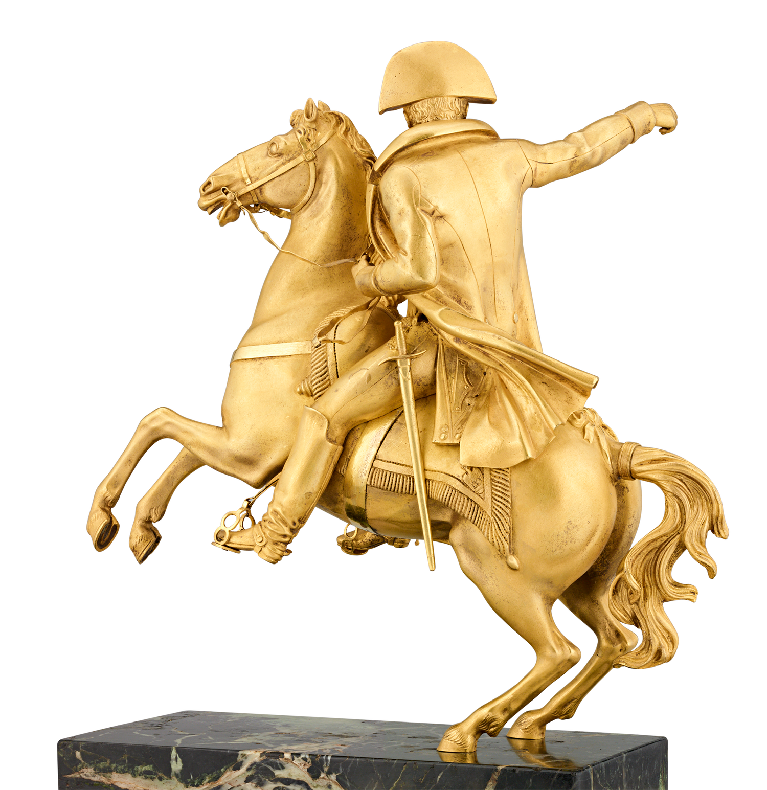 Napoleon on Horseback Gilded Statue